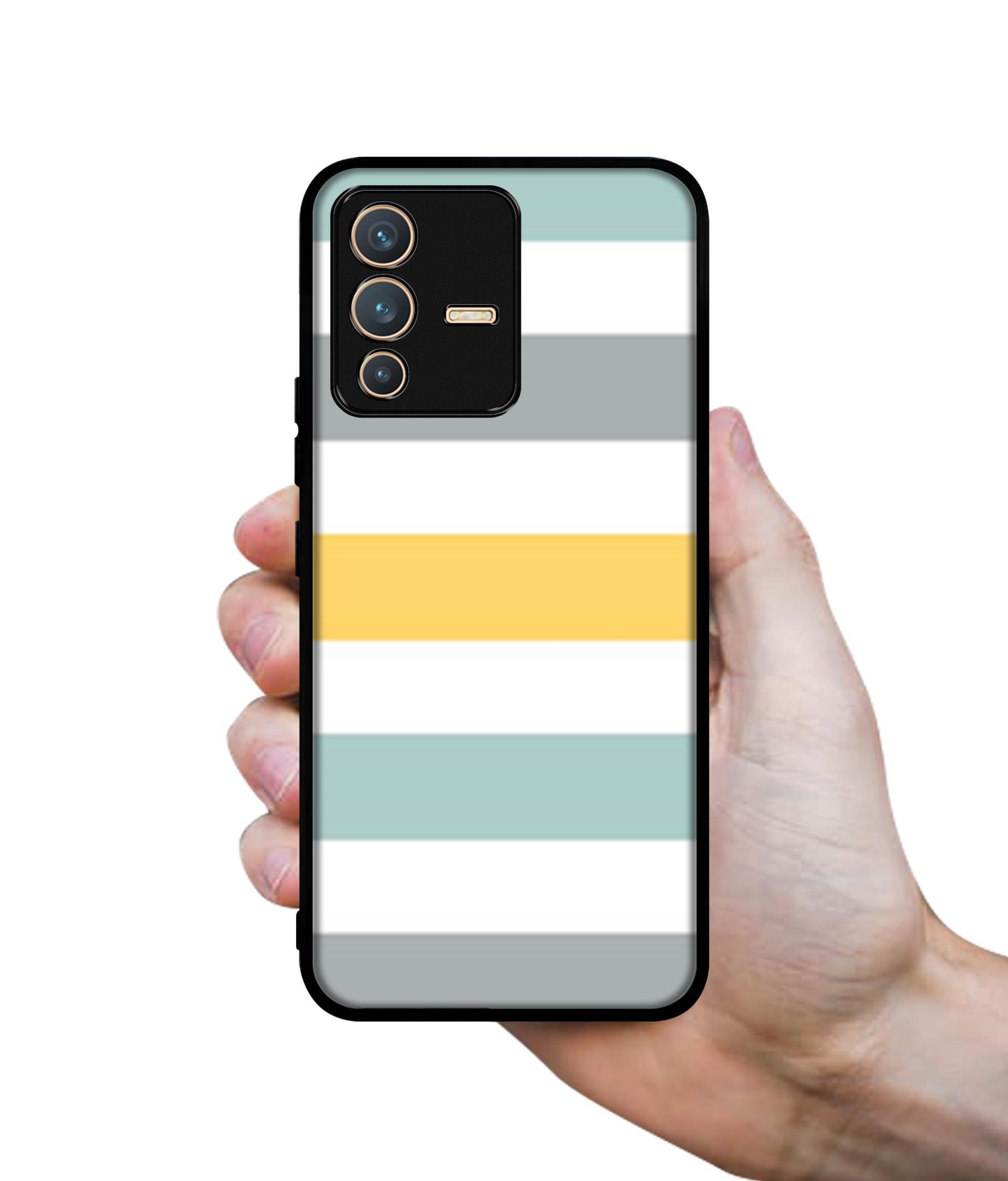 Line Texture Designer 2D Printed Back Case Cover for Vivo V23 5G