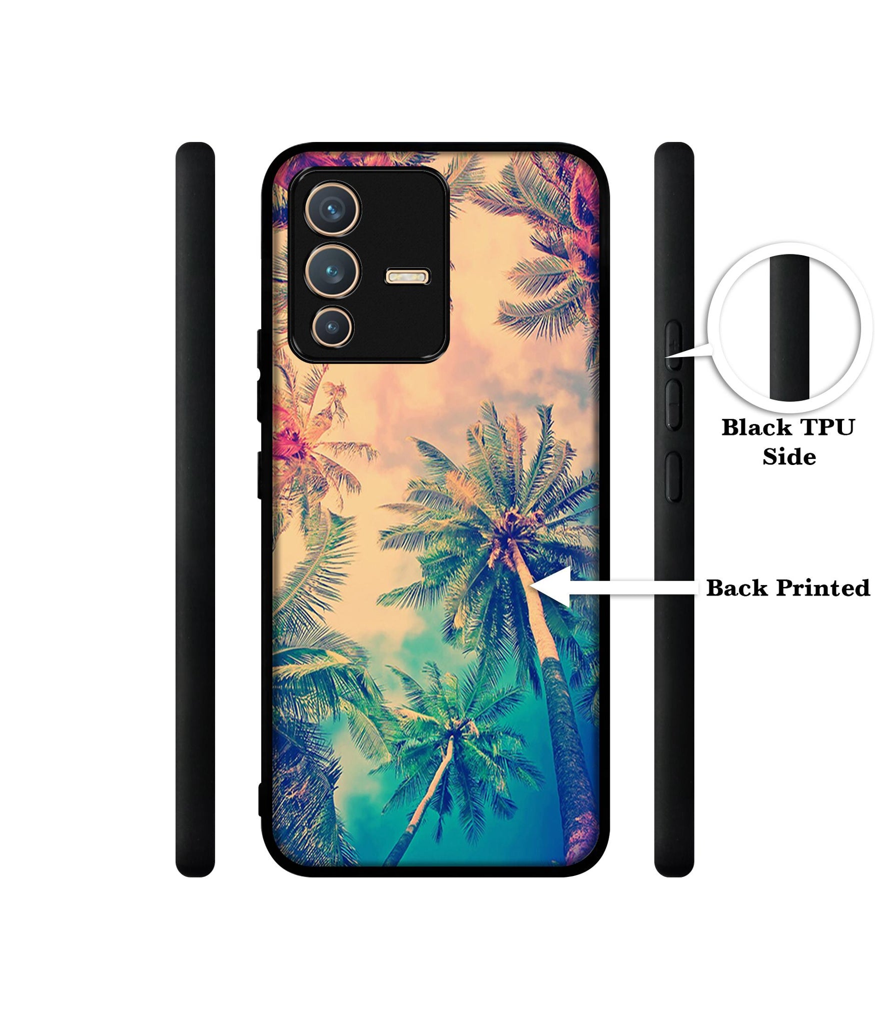 Trees Designer 2D Printed Back Case Cover for Vivo V23 5G