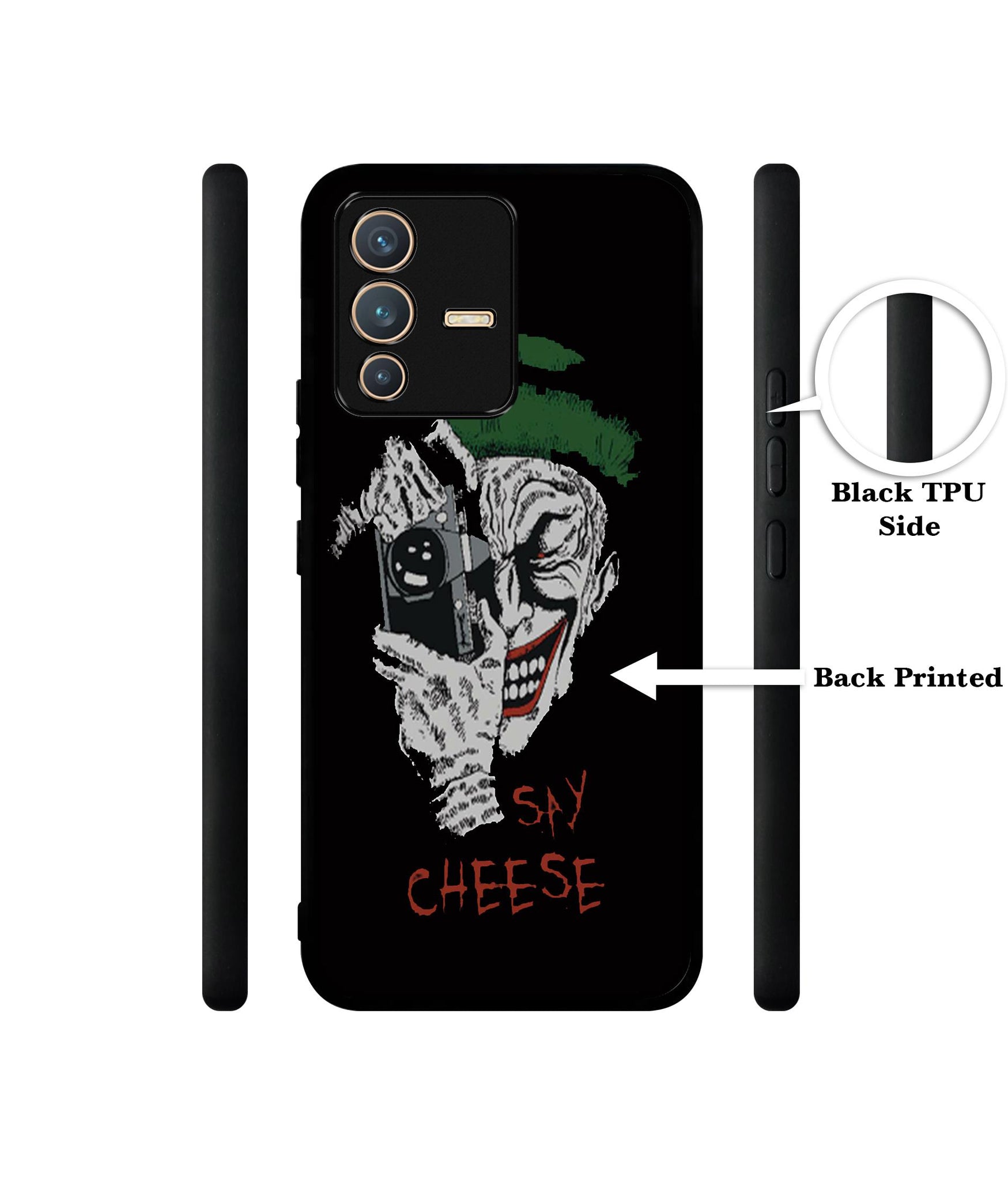 Joker Say Cheese Designer 2D Printed Back Case Cover for Vivo V23 5G