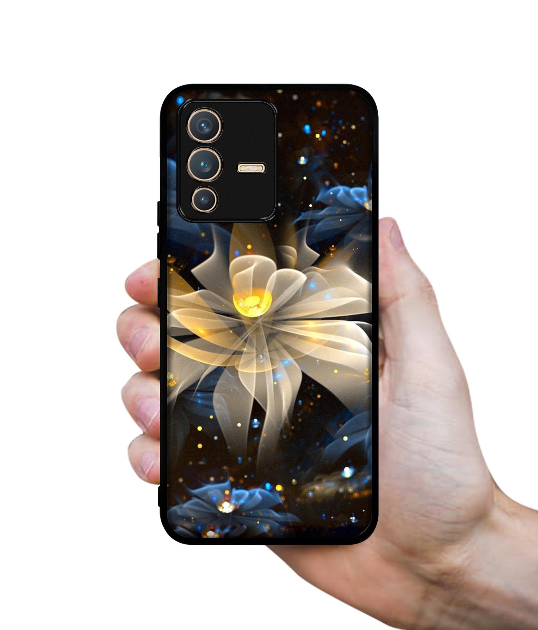 Art Flower Designer 2D Printed Back Case Cover for Vivo V23 5G