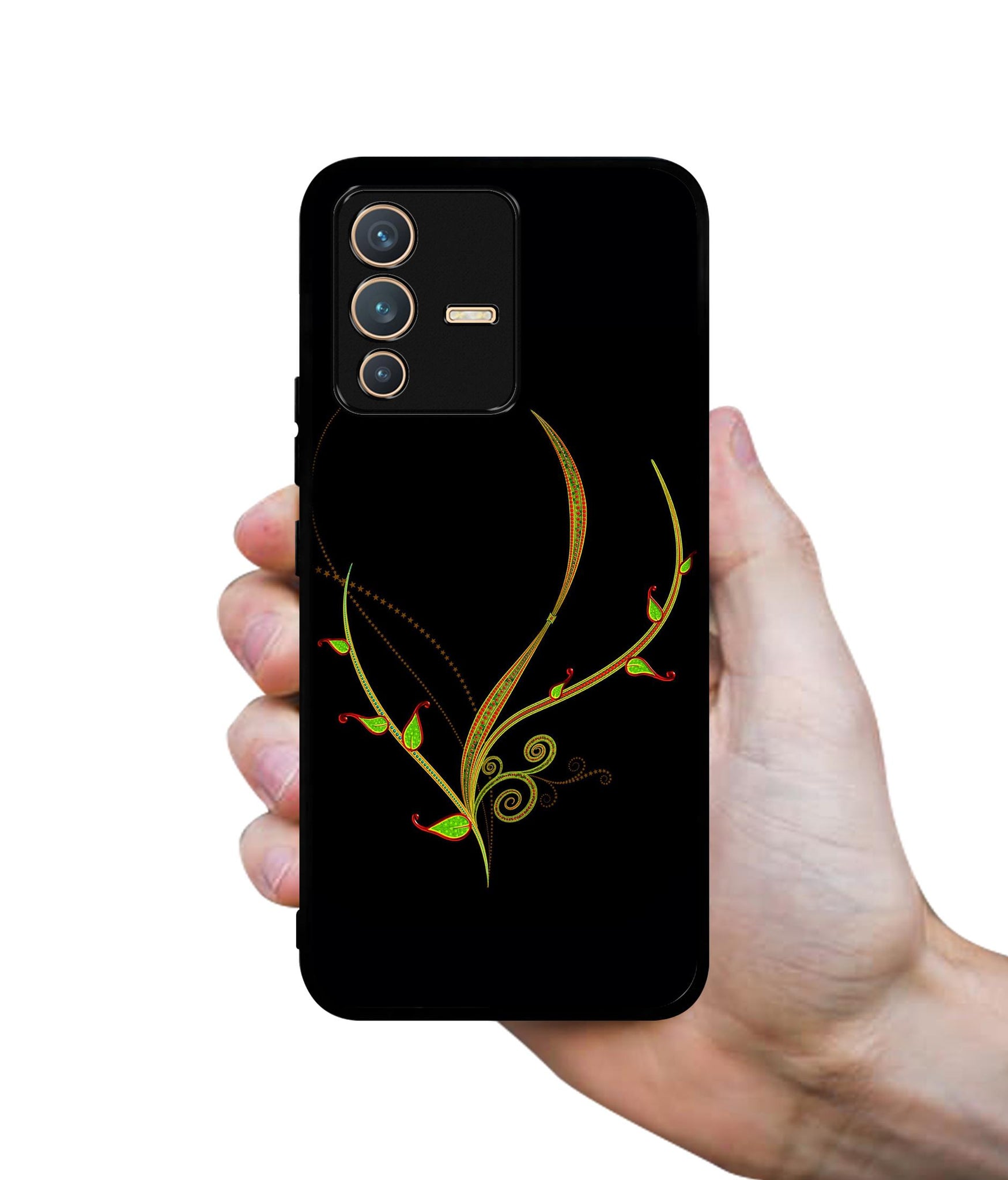 Yellow Pattern Designer 2D Printed Back Case Cover for Vivo V23 5G