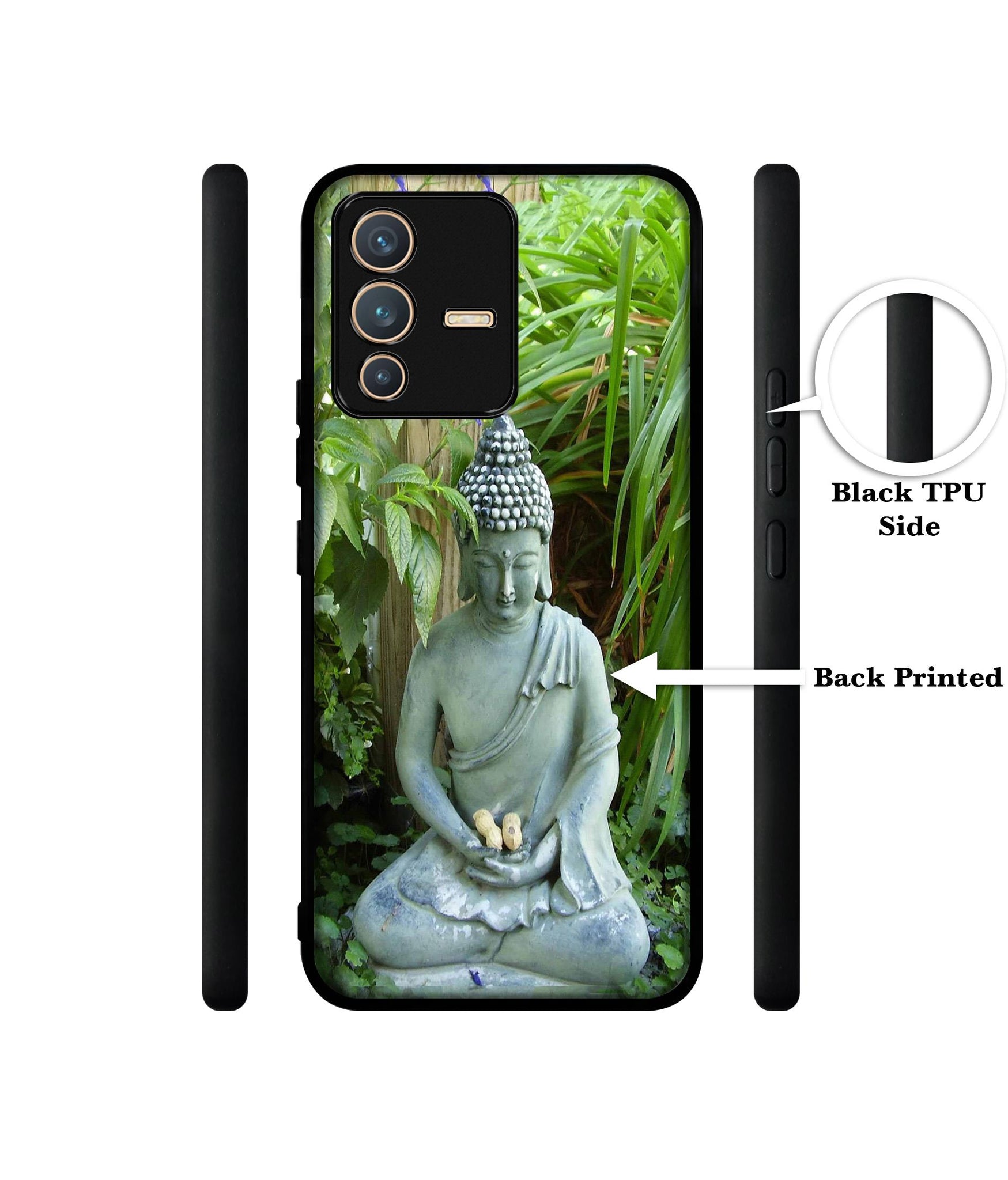 Buddhism Designer 2D Printed Back Case Cover for Vivo V23 5G