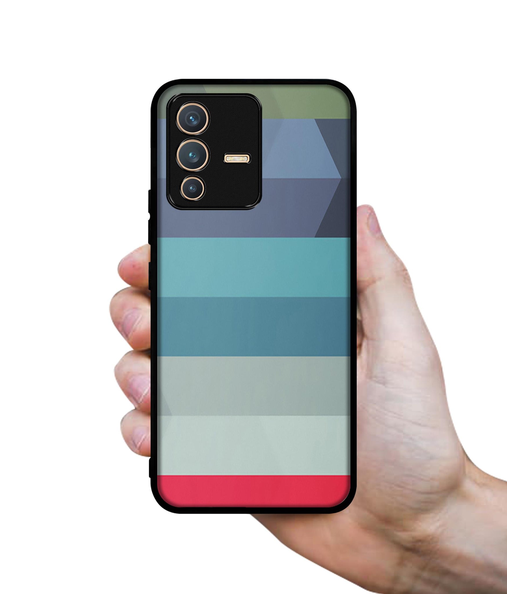 Colorful Lines Designer 2D Printed Back Case Cover for Vivo V23 5G