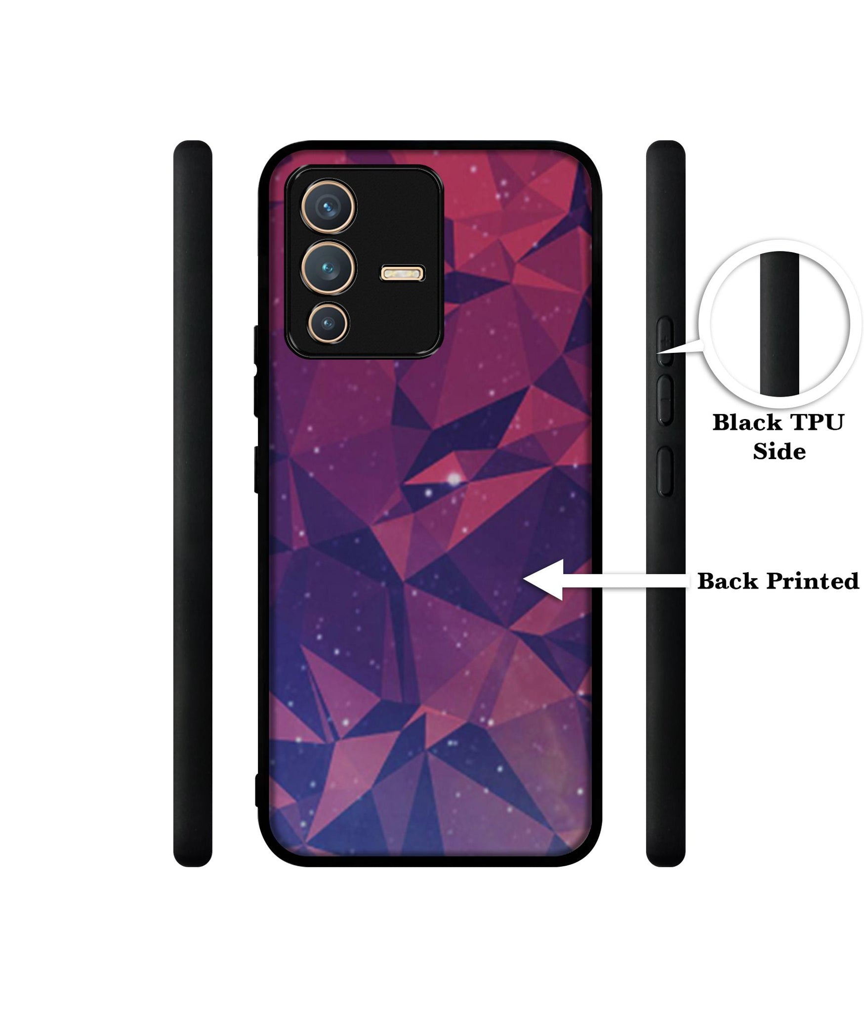Bad Color Shape Designer 2D Printed Back Case Cover for Vivo V23 5G