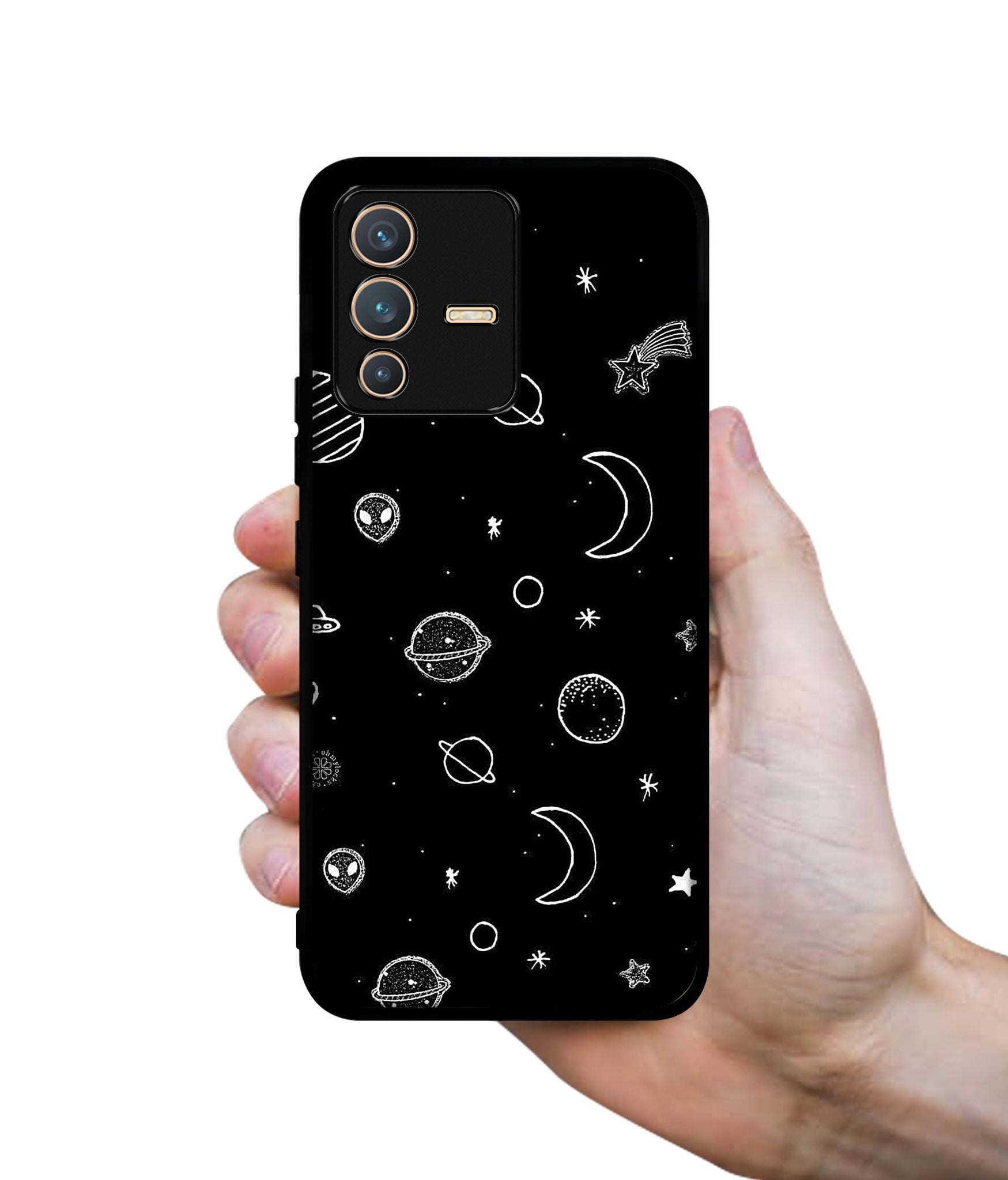 Space Stars Universe Designer 2D Printed Back Case Cover for Vivo V23 5G