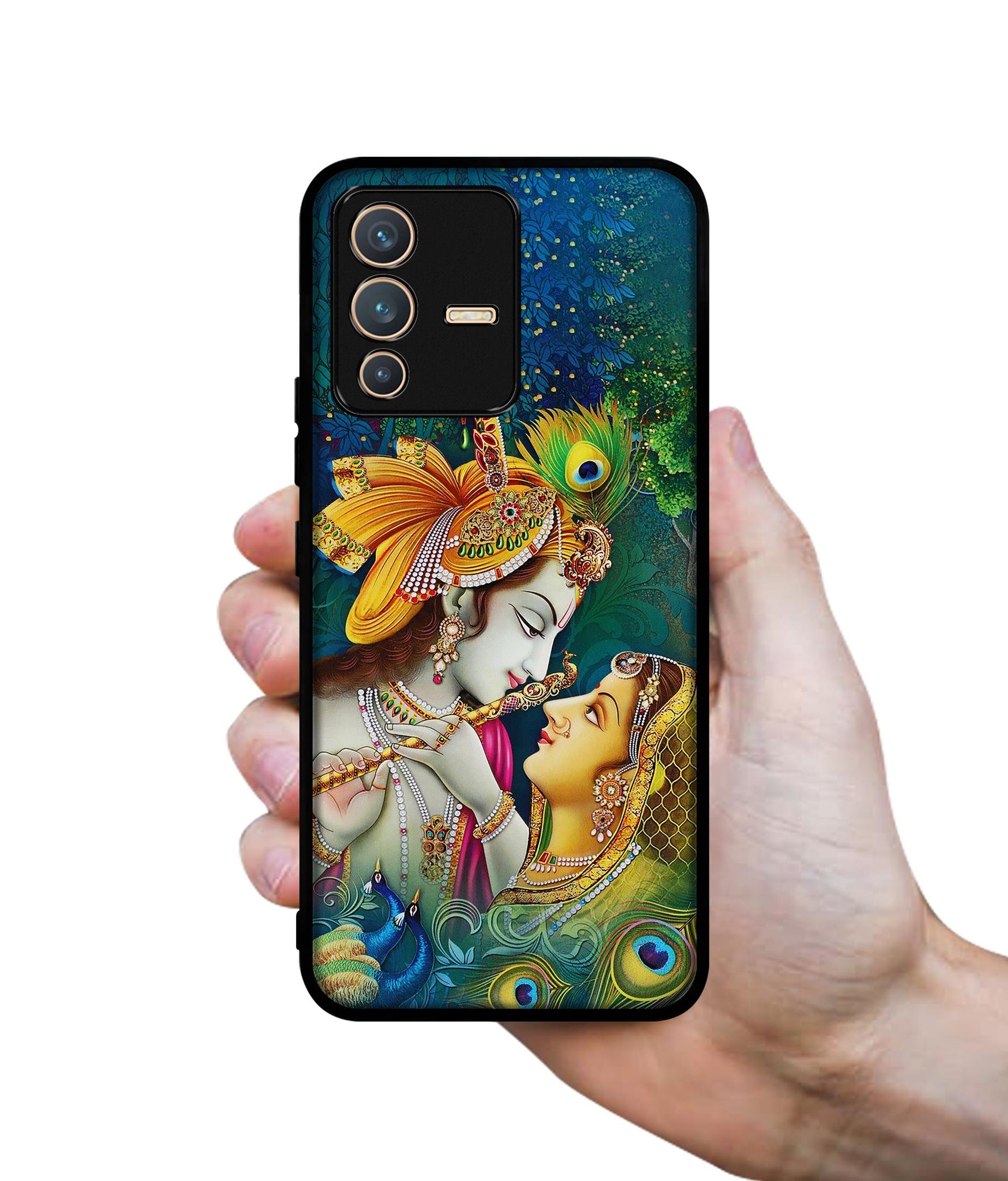 Radha Kishan Love Designer 2D Printed Back Case Cover for Vivo V23 5G