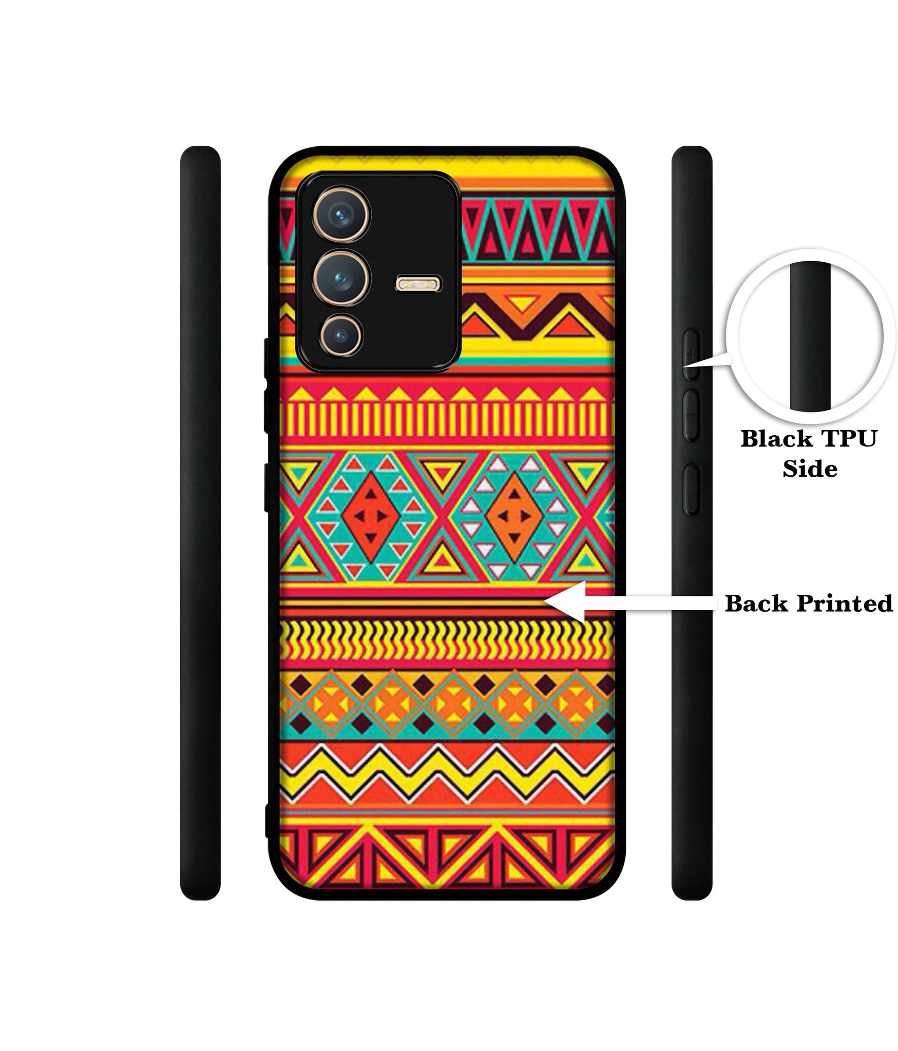 Artistic Rangoli Designer 2D Printed Back Case Cover for Vivo V23 5G