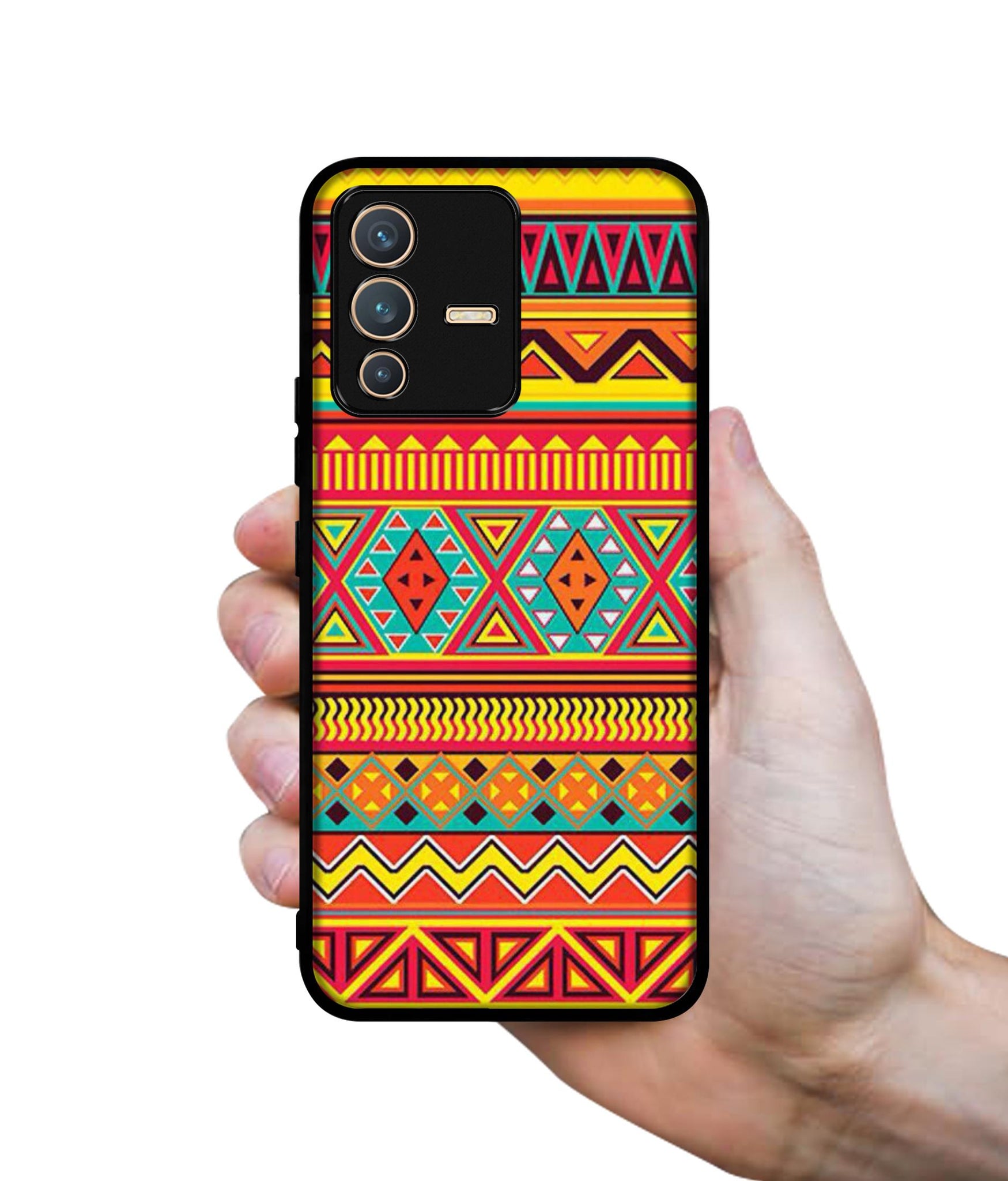 Artistic Rangoli Designer 2D Printed Back Case Cover for Vivo V23 5G