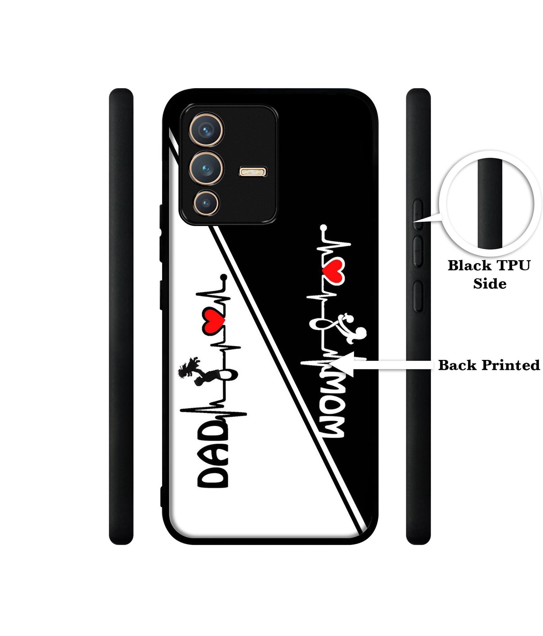 Mom and Dad Lover Designer 2D Printed Back Case Cover for Vivo V23 5G