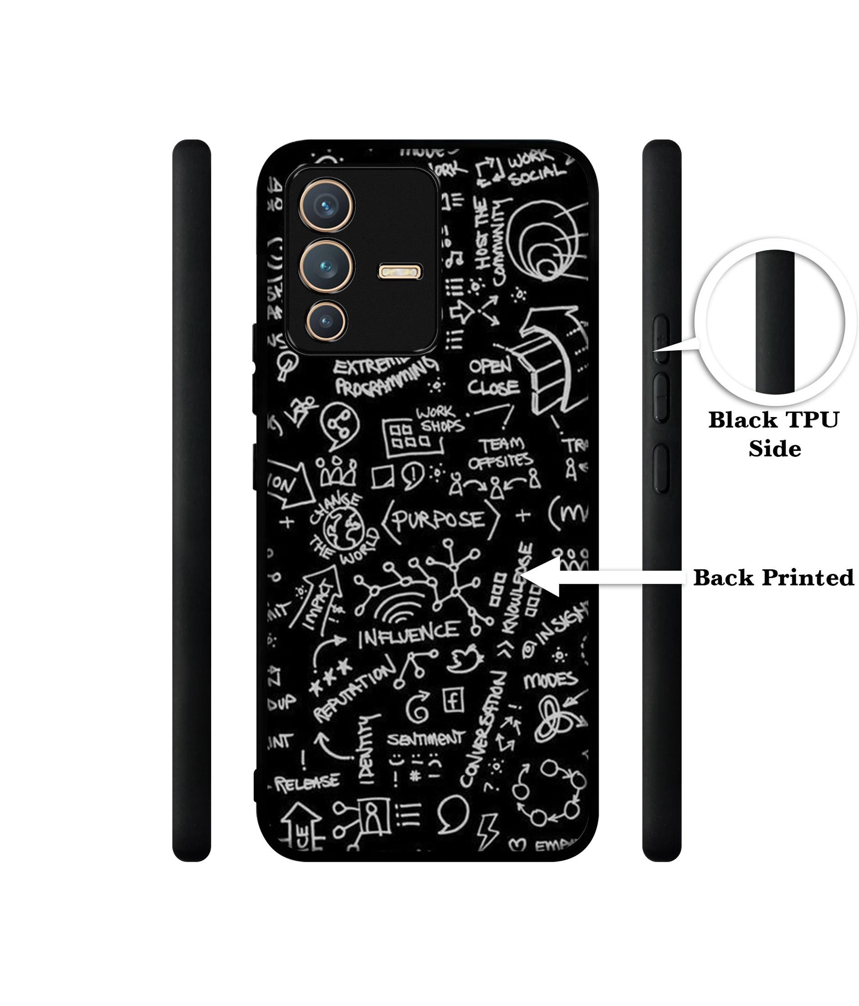 Formulas Designer 2D Printed Back Case Cover for Vivo V23 5G
