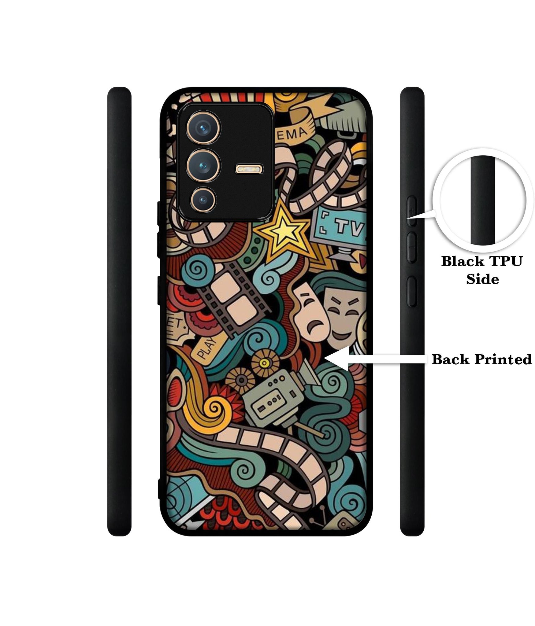 Movies Designer 2D Printed Back Case Cover for Vivo V23 5G
