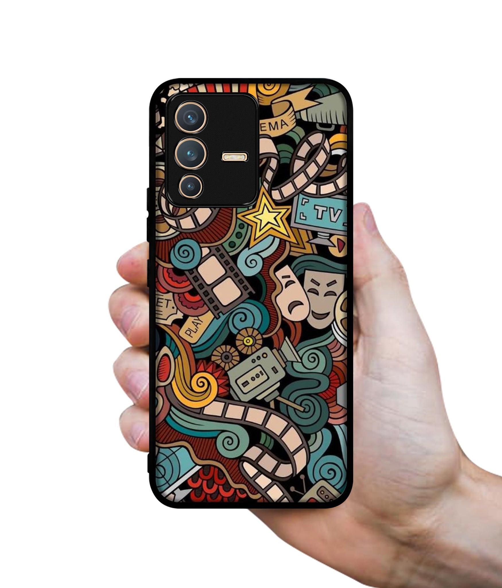 Movies Designer 2D Printed Back Case Cover for Vivo V23 5G