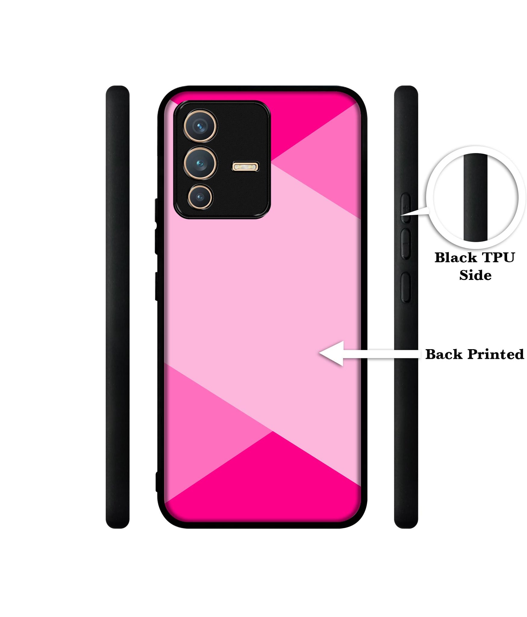 Pink Cross Vector Designer 2D Printed Back Case Cover for Vivo V23 5G