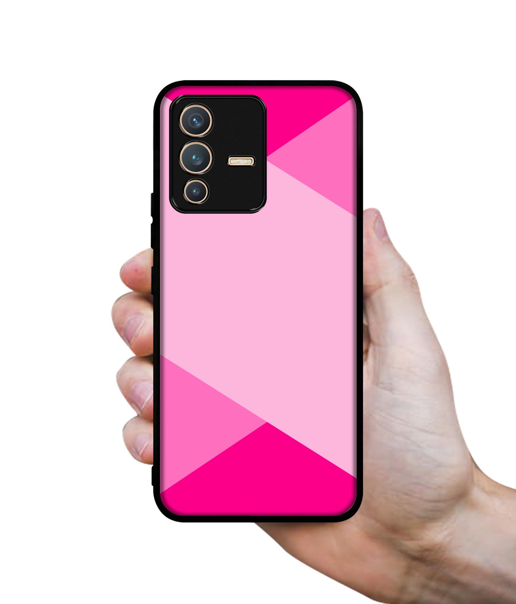 Pink Cross Vector Designer 2D Printed Back Case Cover for Vivo V23 5G