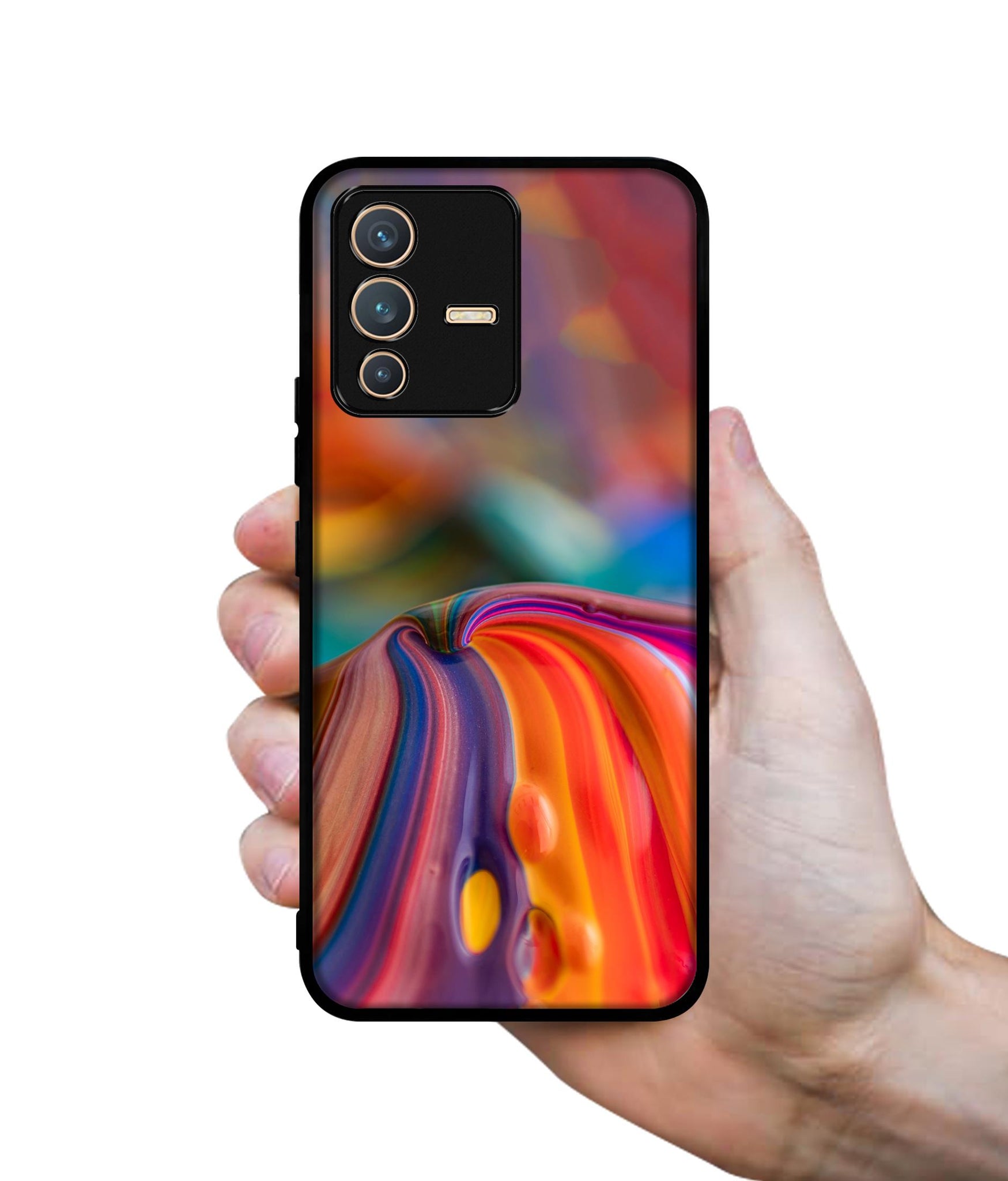 Rainbow Colors Designer 2D Printed Back Case Cover for Vivo V23 5G