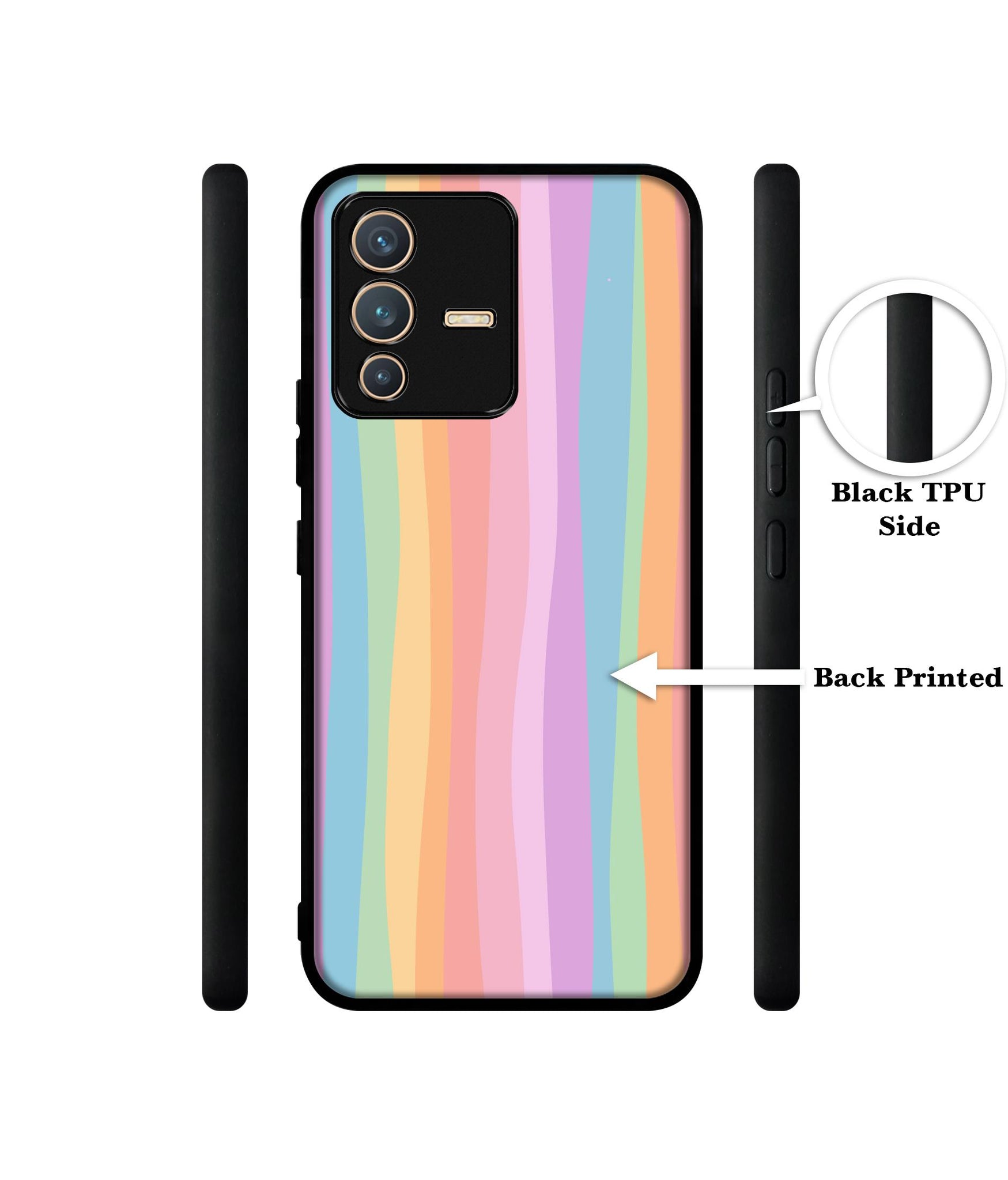 Cool Rainbow Designer 2D Printed Back Case Cover for Vivo V23 5G