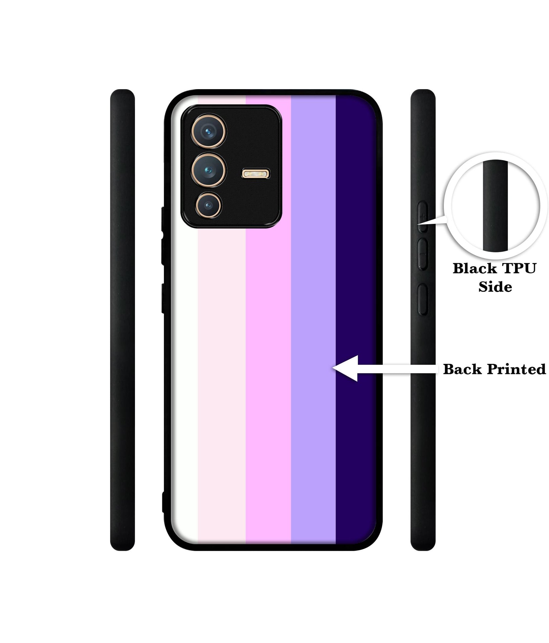 Pink and Purple Lines Designer 2D Printed Back Case Cover for Vivo V23 5G