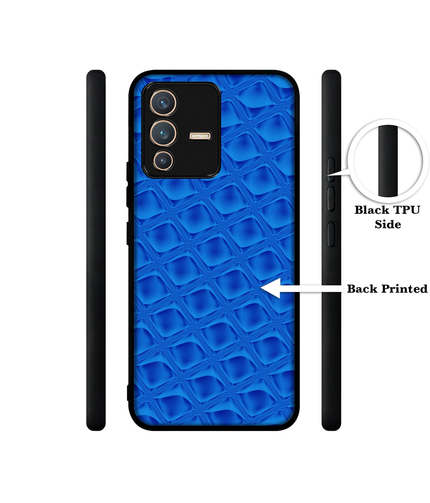 Blue Diamond Designer 2D Printed Back Case Cover for Vivo V23 5G