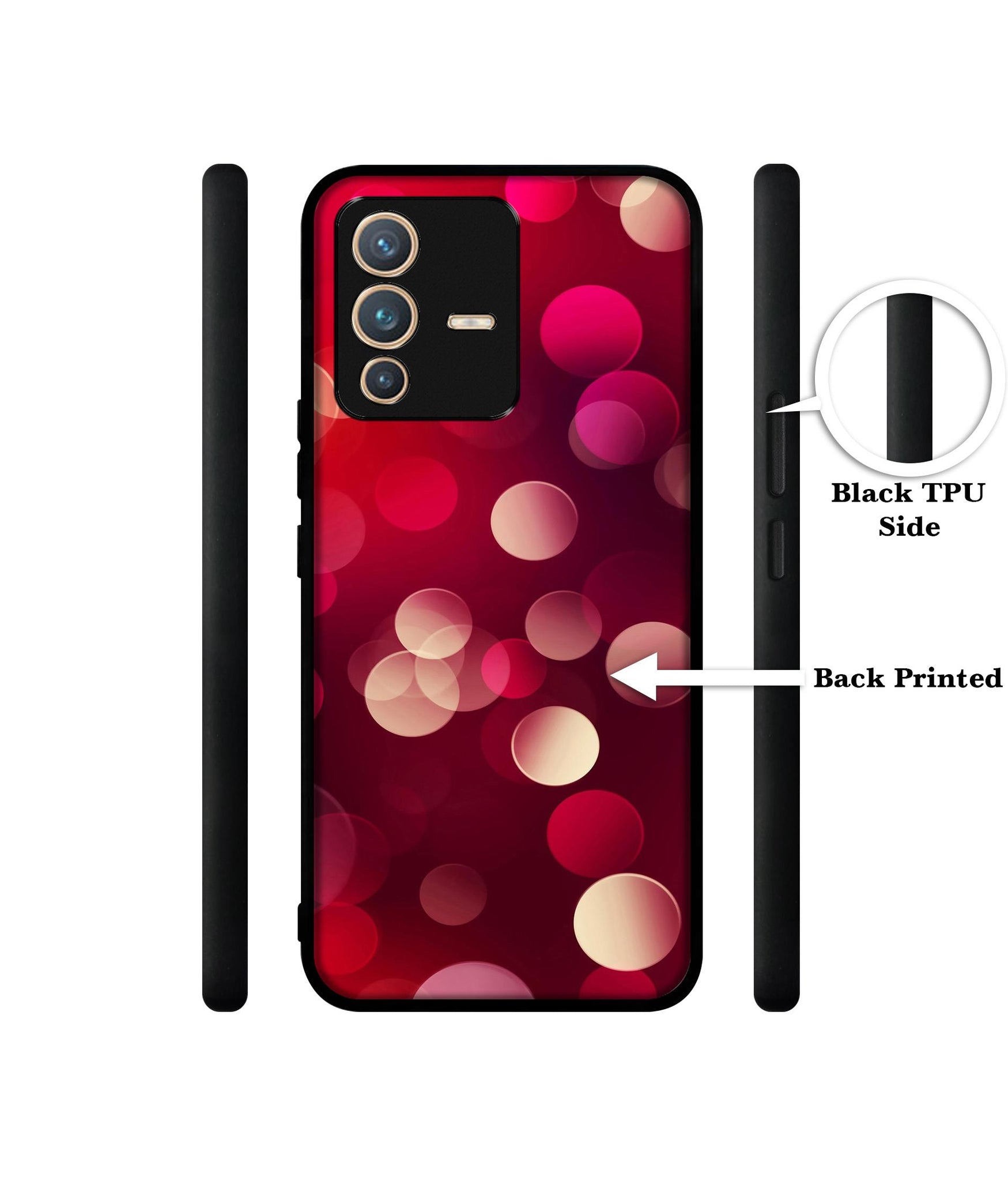 3D Circles Designer 2D Printed Back Case Cover for Vivo V23 Pro 5G