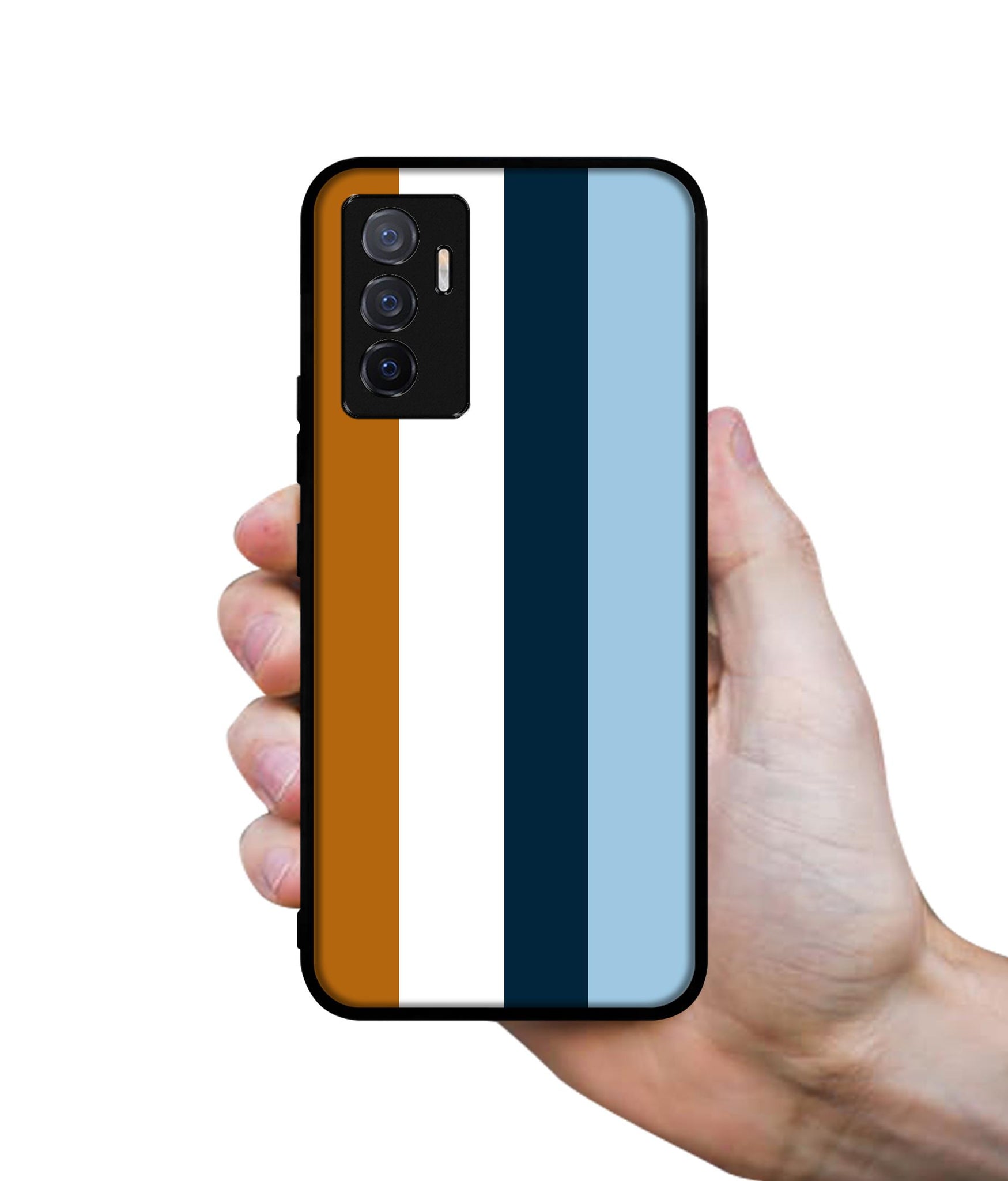 Color Stripes Designer 2D Printed Back Case Cover for Vivo V23e 5G / Y75 4G