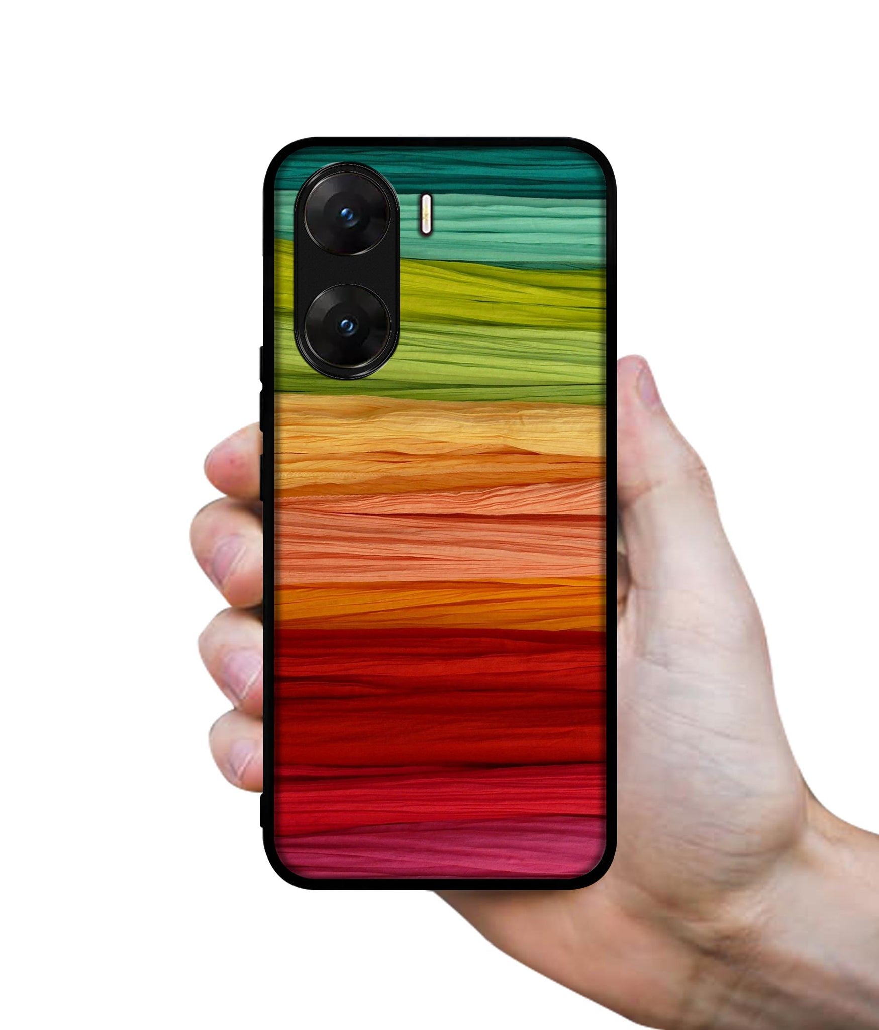 Colorful Thread Designer 2D Printed Back Case Cover for Vivo V29E 5G