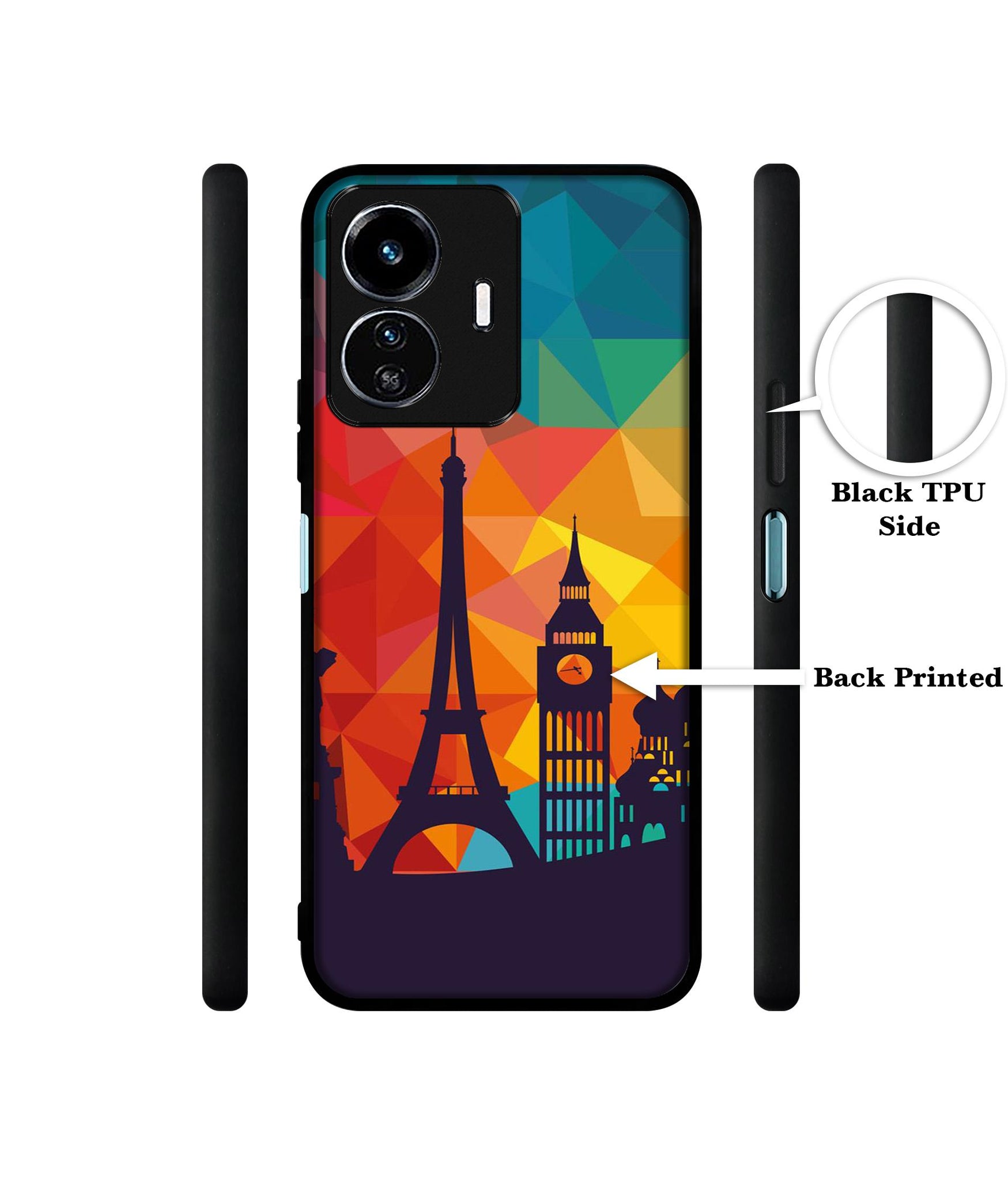 Colored Paris Designer 2D Printed Back Case Cover for Vivo Y77 5G