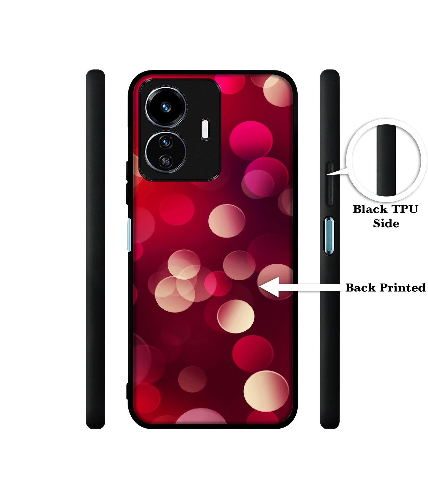 3D Circles Designer 2D Printed Back Case Cover for Vivo Y77 5G