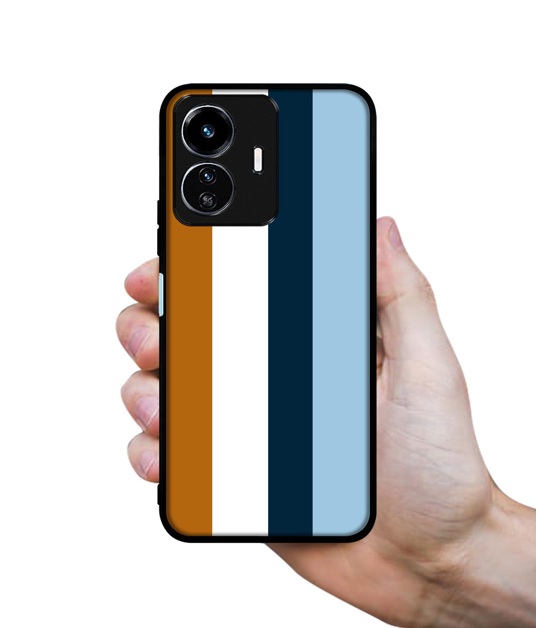 Color Stripes Designer 2D Printed Back Case Cover for Vivo Y77 5G