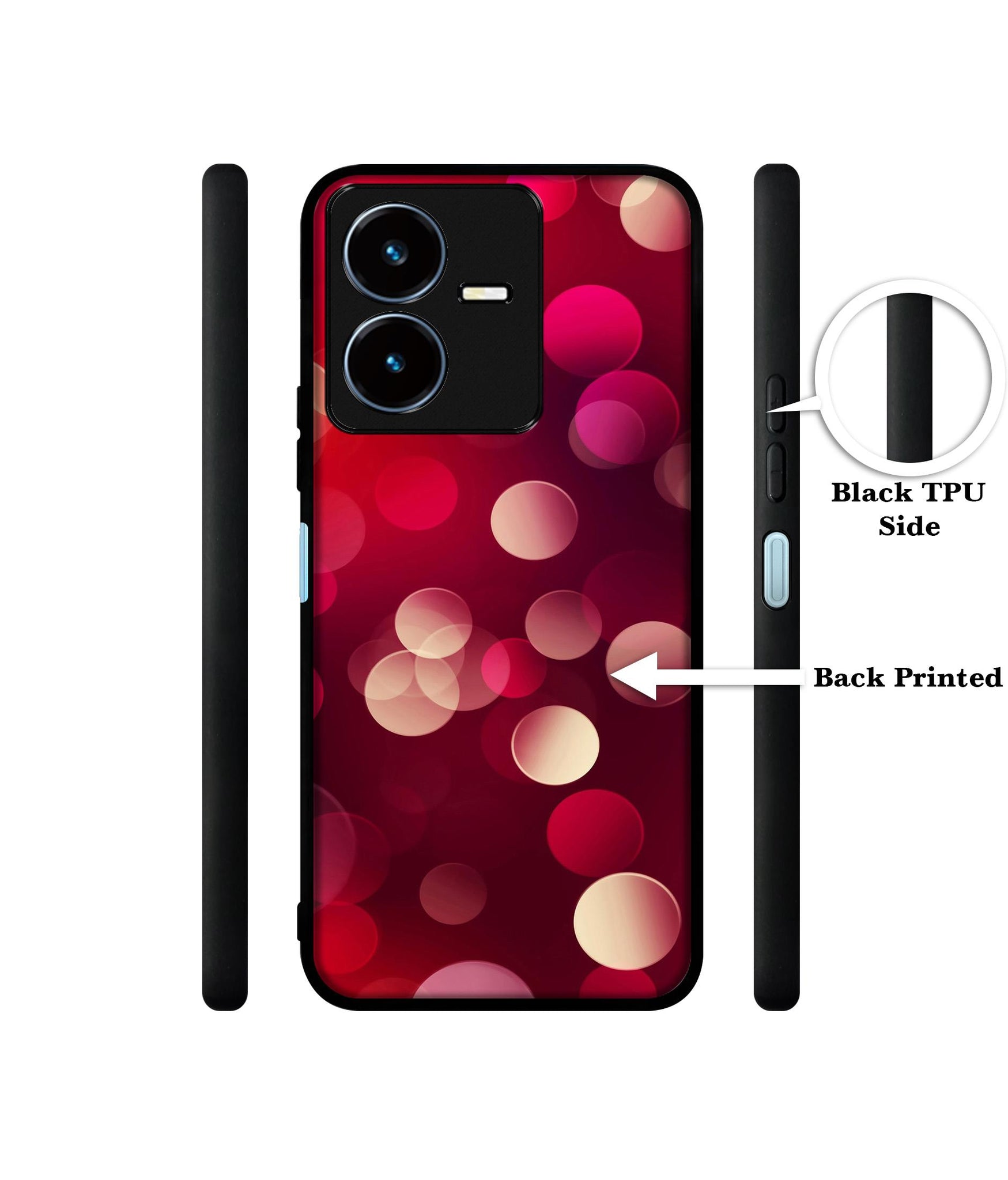 3D Circles Designer 2D Printed Back Case Cover for Vivo Y22 4G / Y22S 4G