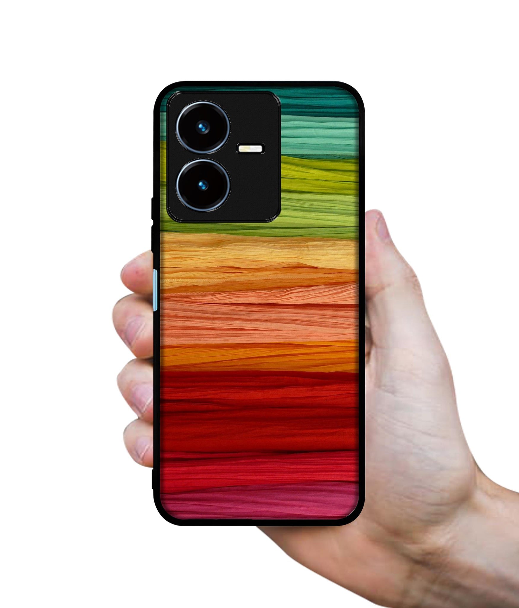 Colorful Thread Designer 2D Printed Back Case Cover for Vivo Y22 4G / Y22S 4G
