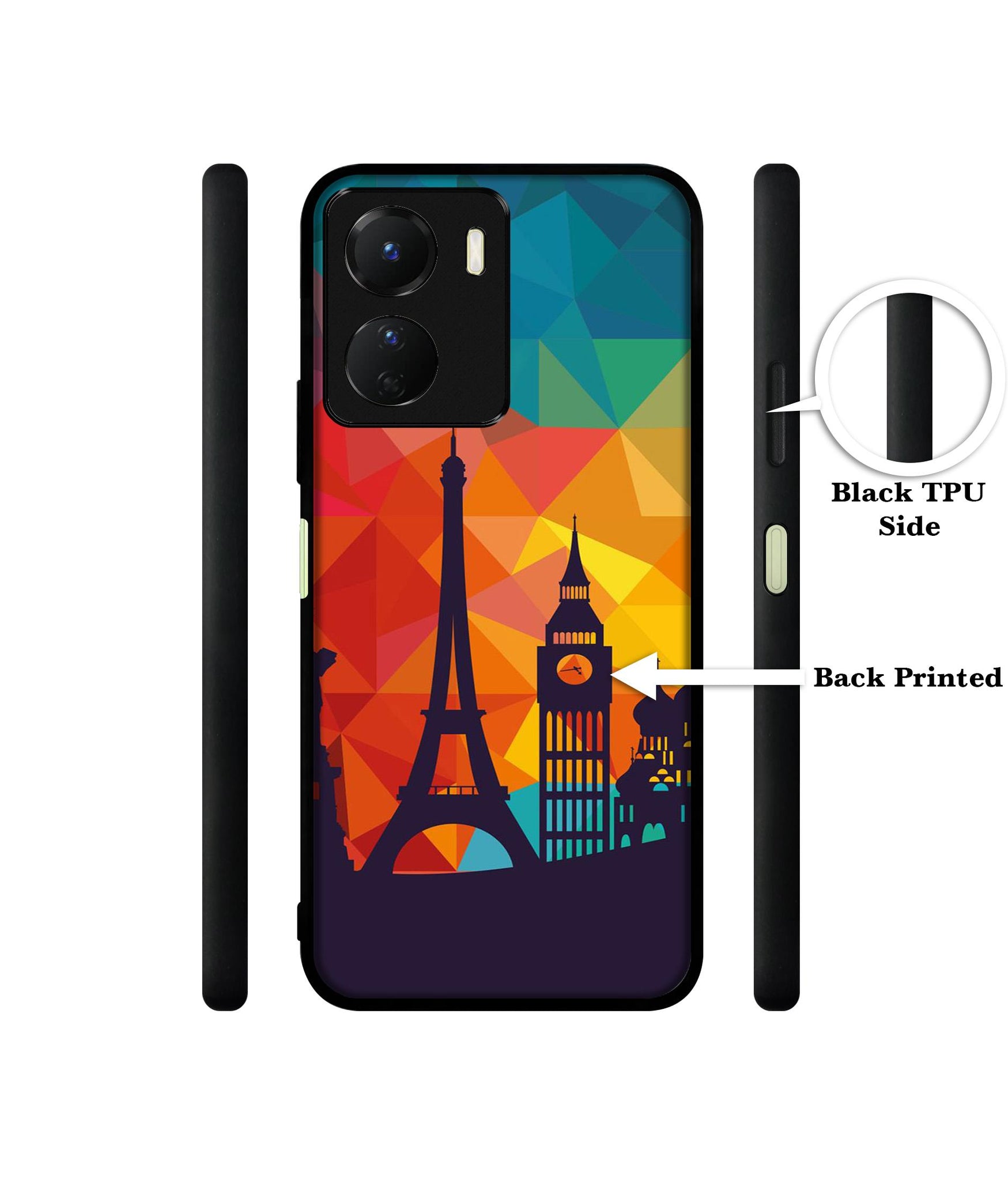Colored Paris Designer 2D Printed Back Case Cover for Vivo Y16 4G / Y56 5G / T2x 5G
