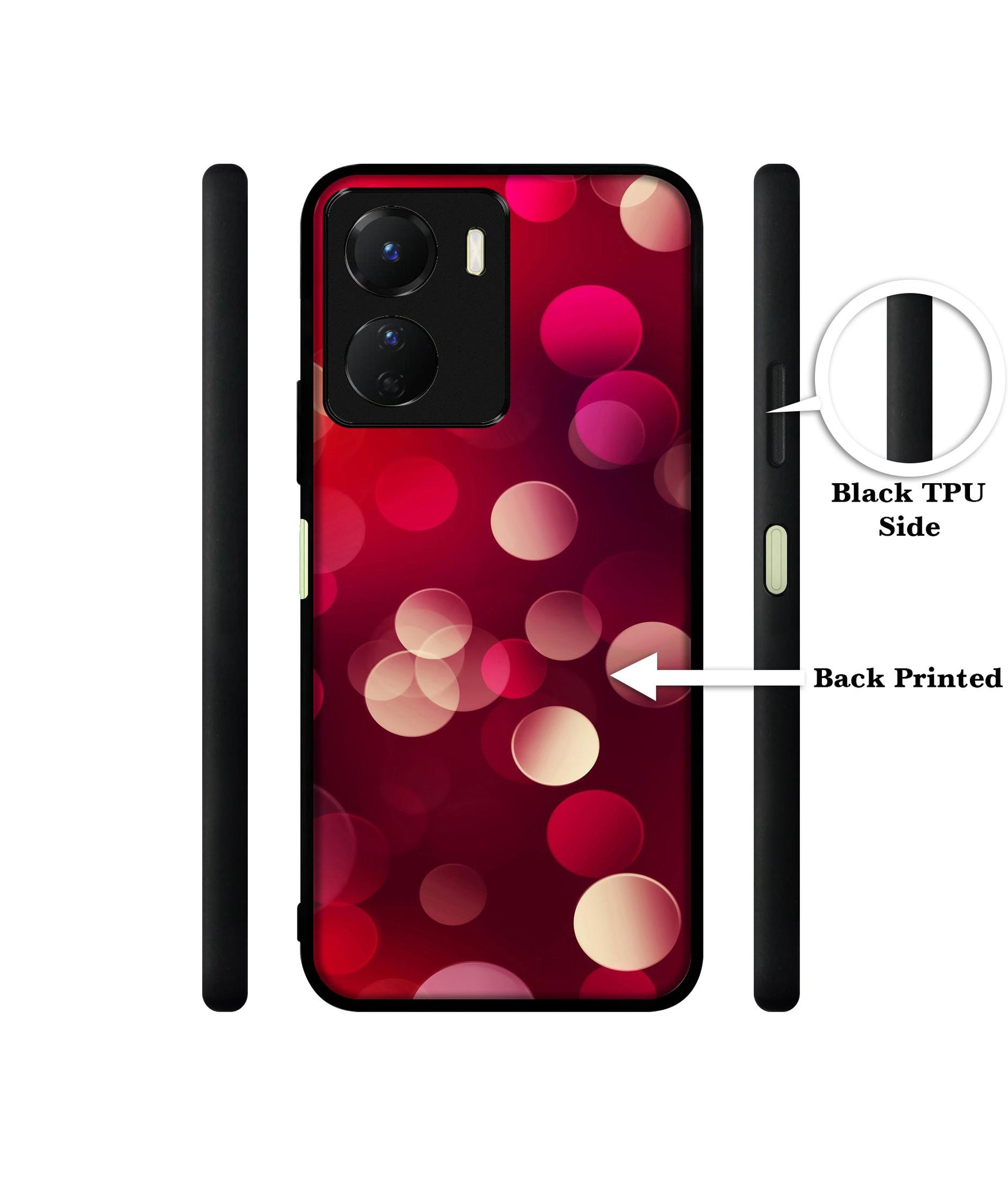 3D Circles Designer 2D Printed Back Case Cover for Vivo Y16 4G / Y56 5G / T2x 5G