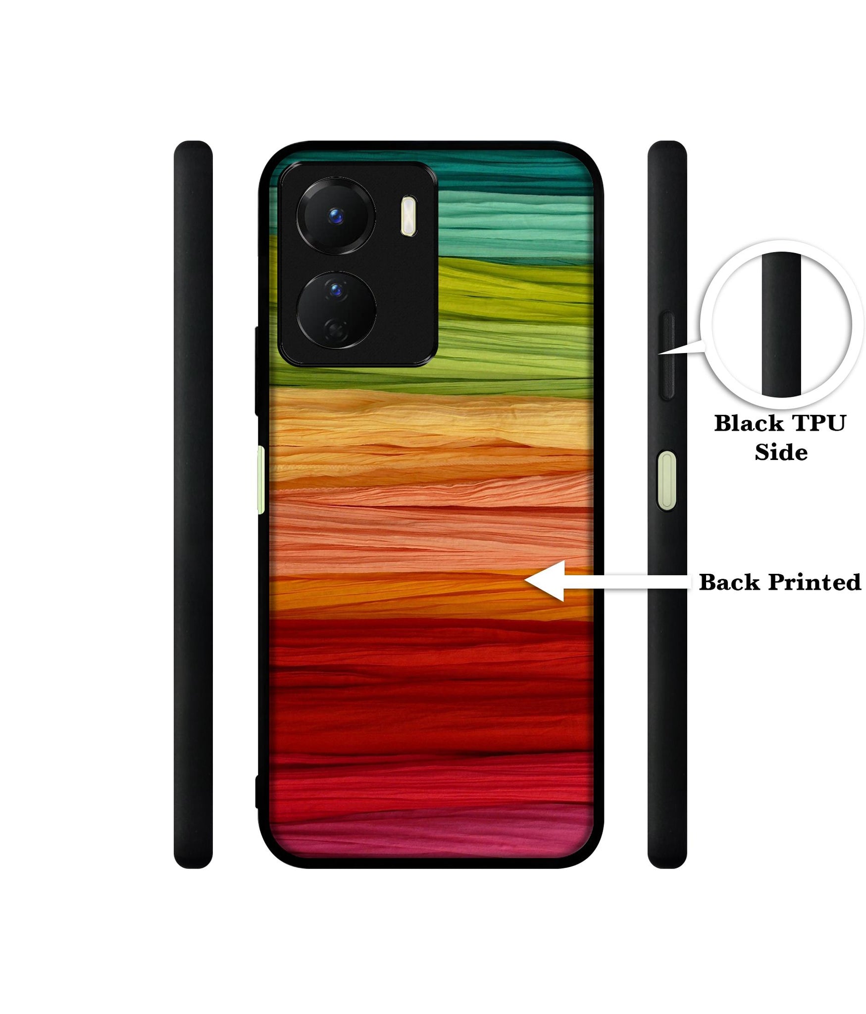 Colorful Thread Designer 2D Printed Back Case Cover for Vivo Y16 4G / Y56 5G / T2x 5G