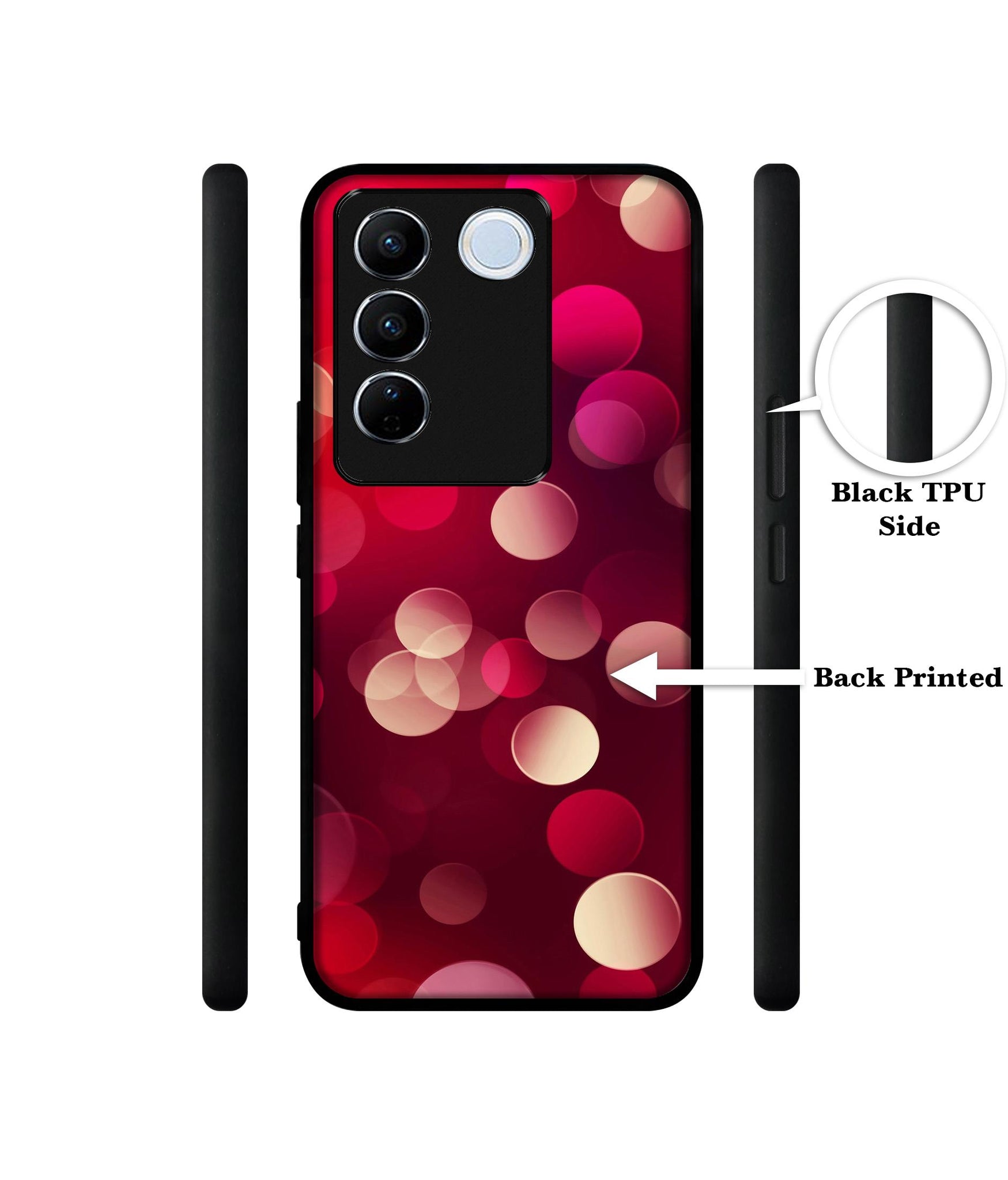 3D Circles Designer 2D Printed Back Case Cover for Vivo V27 5G / V27 Pro 5G / S16 5G