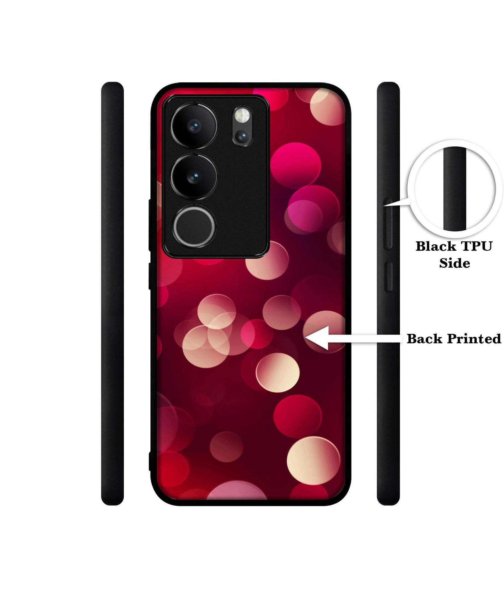 3D Circles Designer 2D Printed Back Case Cover for Vivo V29 5G / V29 Pro 5G