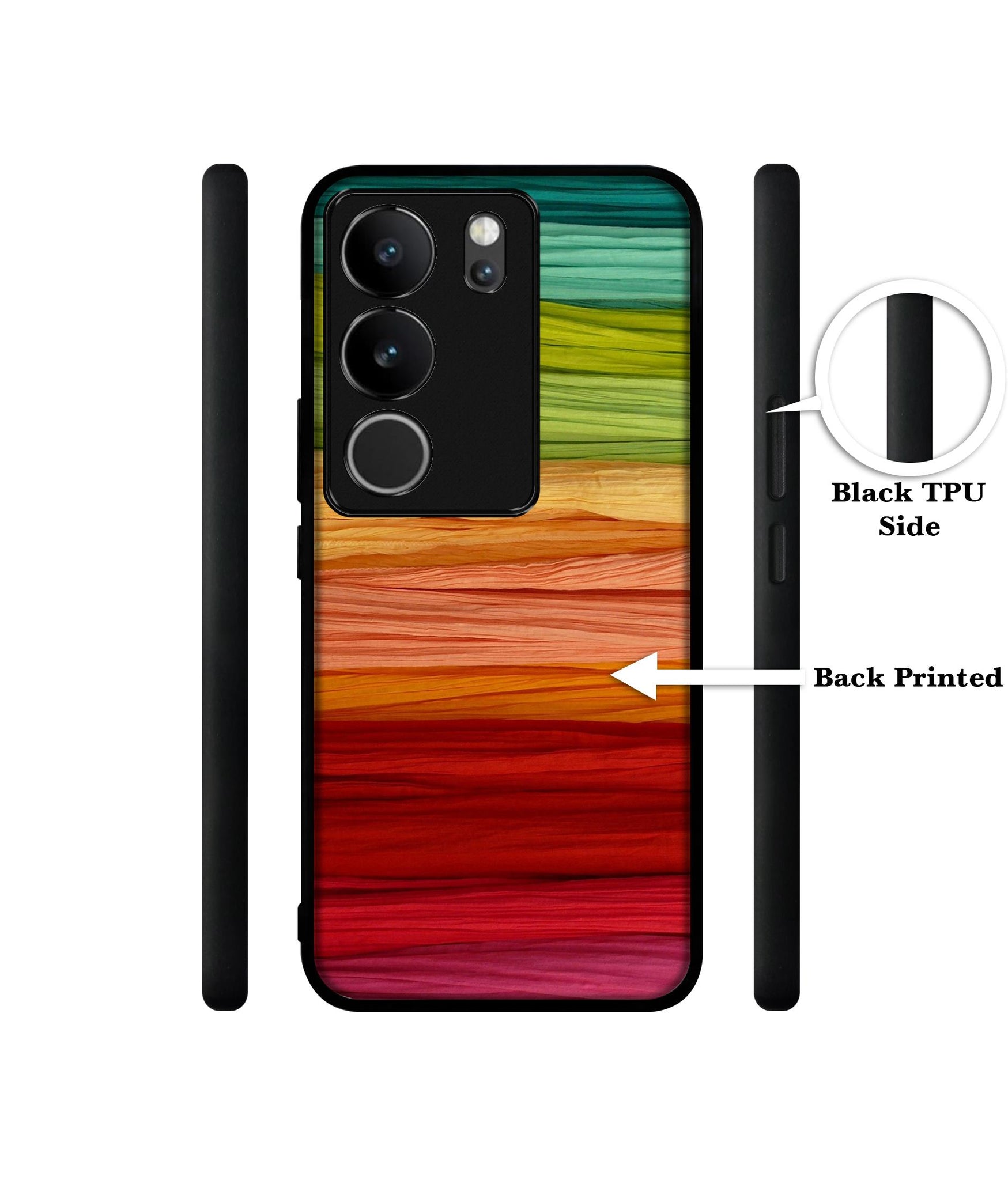 Colorful Thread Designer 2D Printed Back Case Cover for Vivo V29 5G / V29 Pro 5G