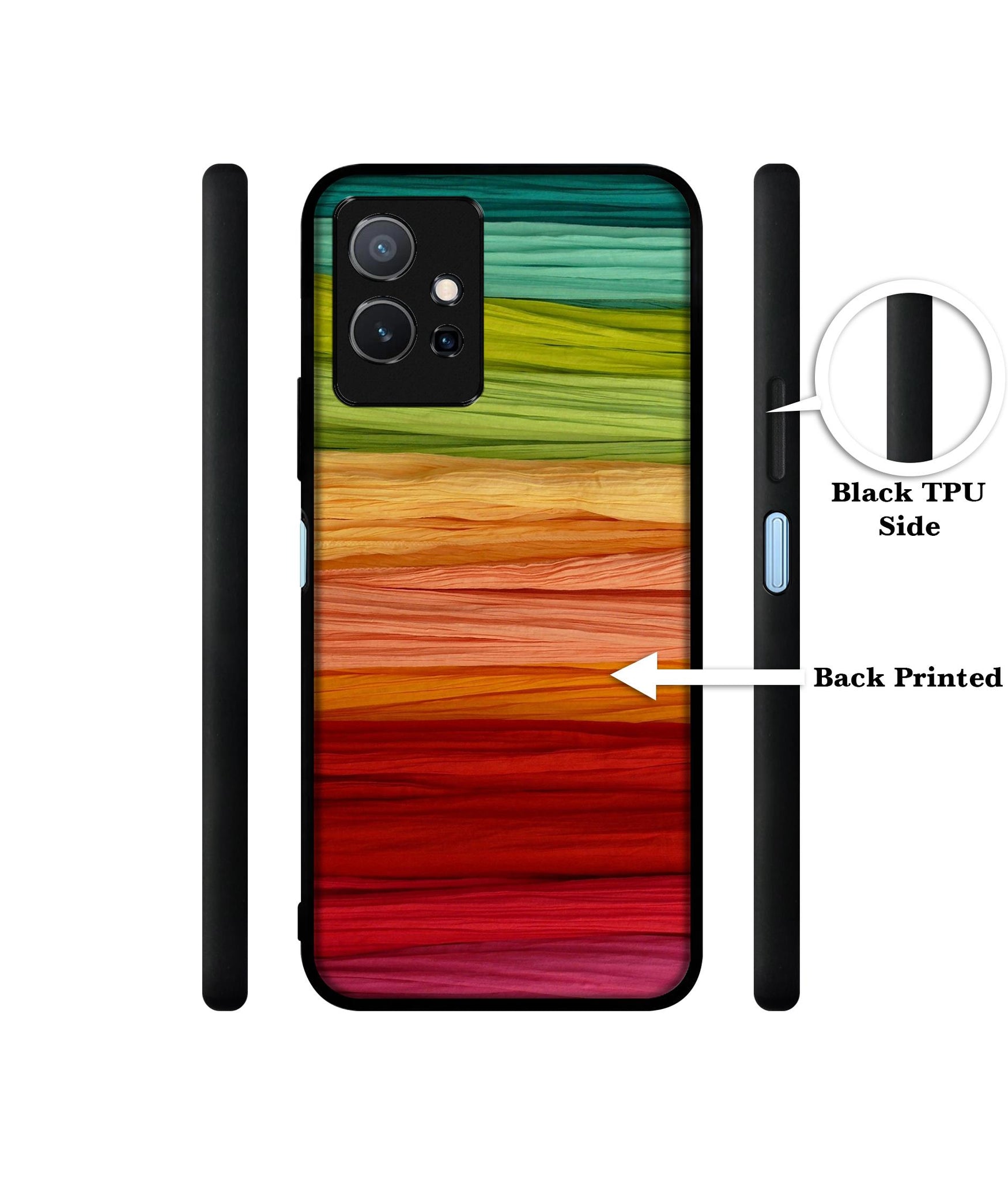 Colorful Thread Designer 2D Printed Back Case Cover for Vivo Y75 5G / T1 5G / iQOO Z6 5G
