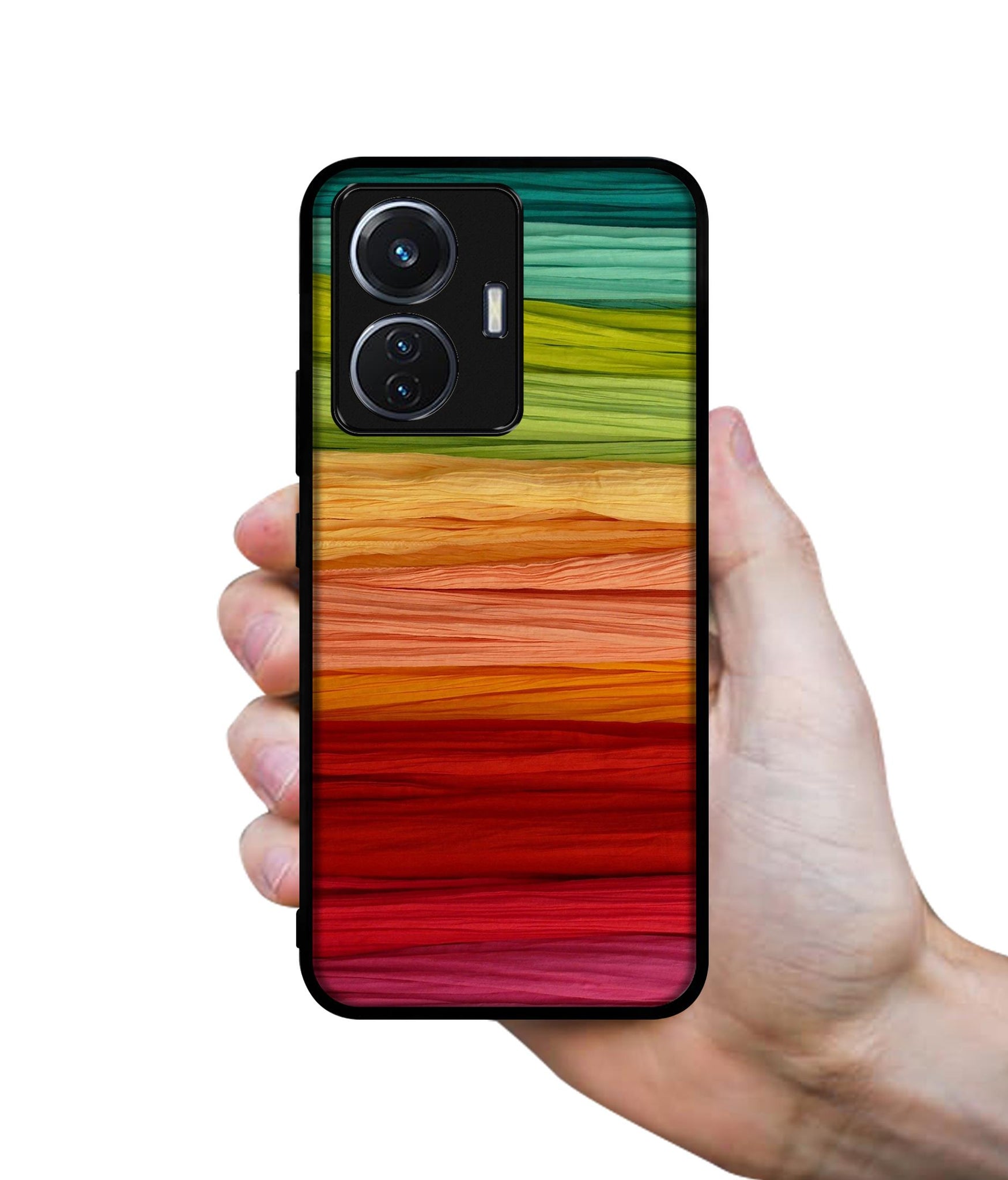 Colorful Thread Designer 2D Printed Back Case Cover for Vivo Y55 4G / T1 44W 4G / iQOO Z6 44W 4G