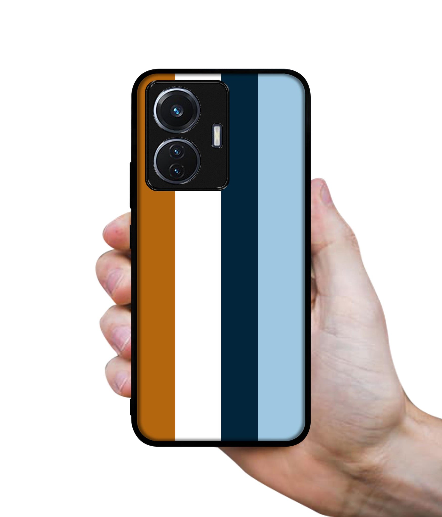 Color Stripes Designer 2D Printed Back Case Cover for Vivo Y55 4G / T1 44W 4G / iQOO Z6 44W 4G