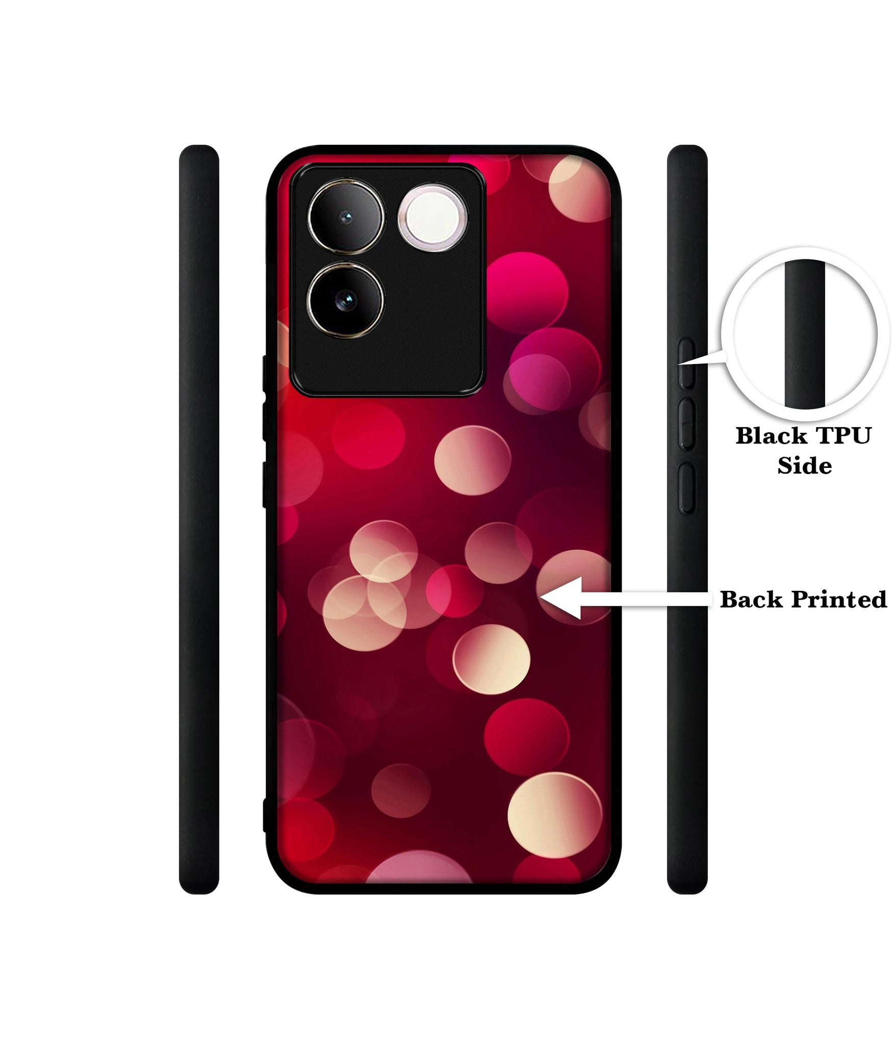 3D Circles Designer 2D Printed Back Case Cover for iQOO Z7 Pro 5G / Vivo T2 Pro 5G / S17e 5G