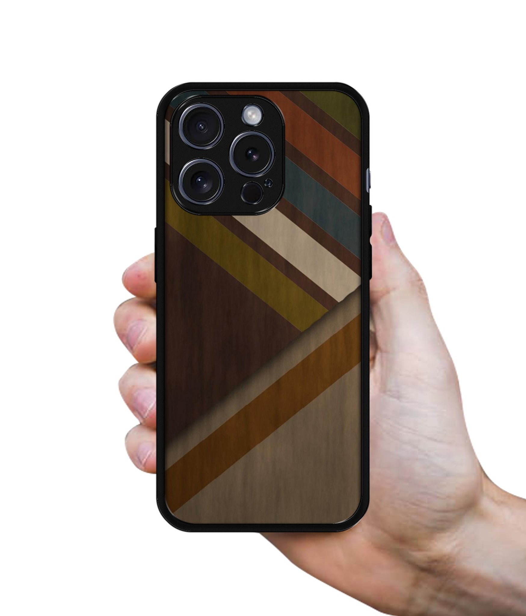 Colorful Wooden Pattern Designer 2D Printed Back Case Cover for Apple iPhone 15 Pro
