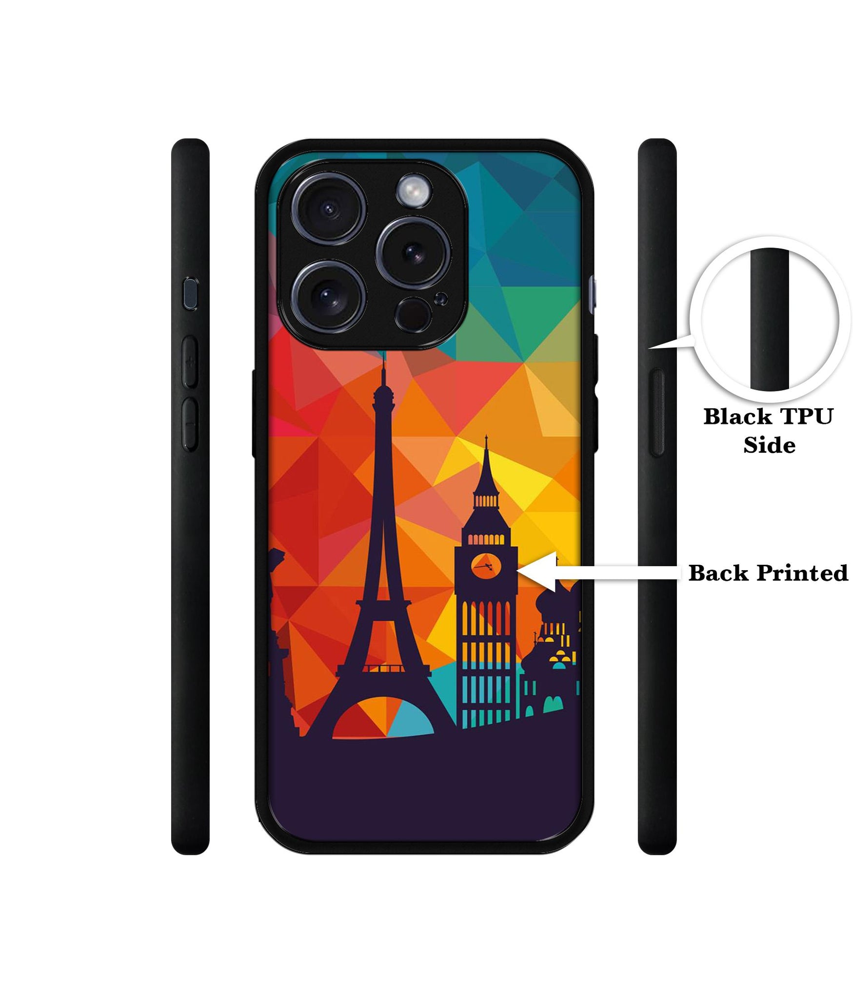 Colored Paris Designer 2D Printed Back Case Cover for Apple iPhone 15 Pro