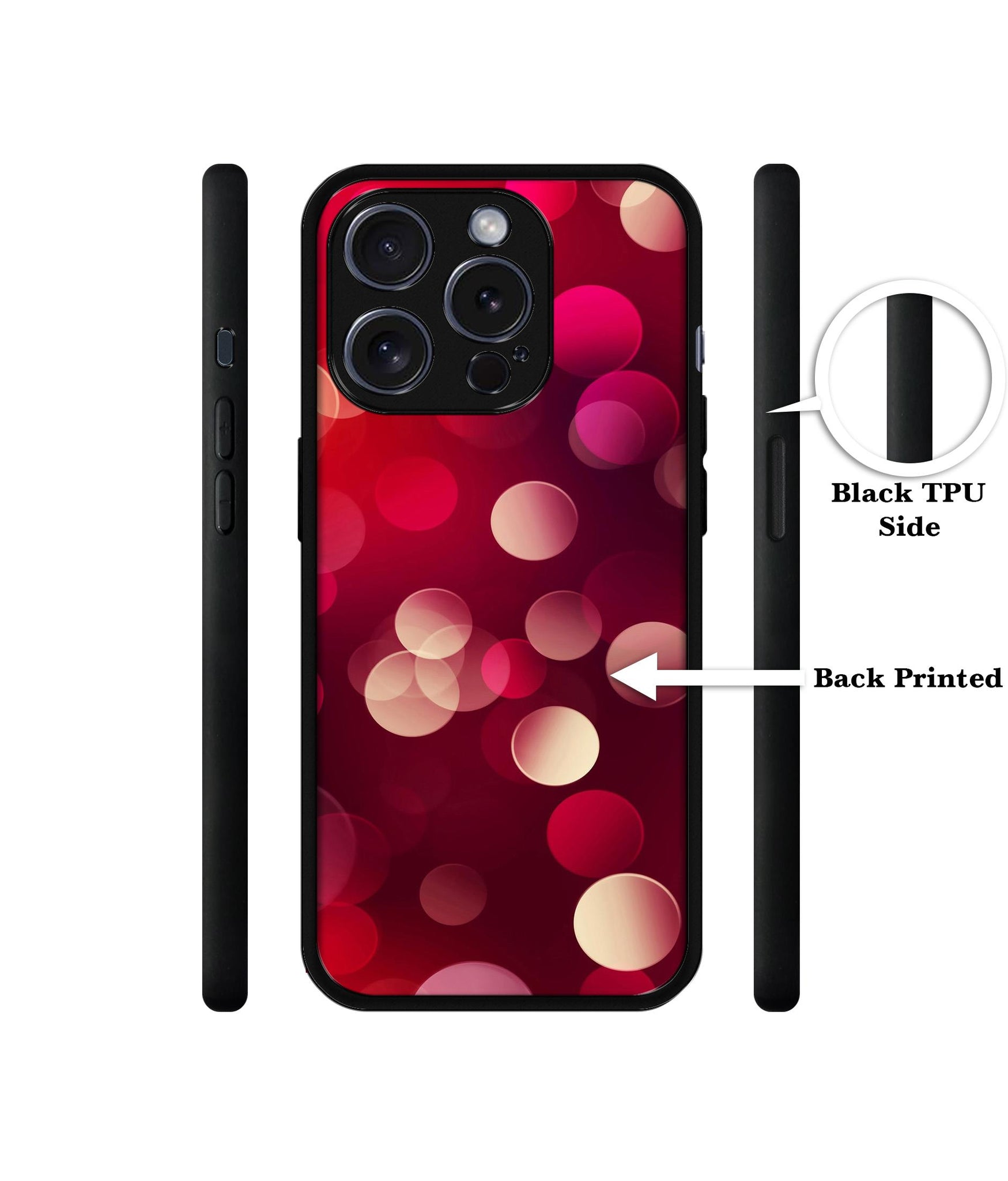 3D Circles Designer 2D Printed Back Case Cover for Apple iPhone 15 Pro