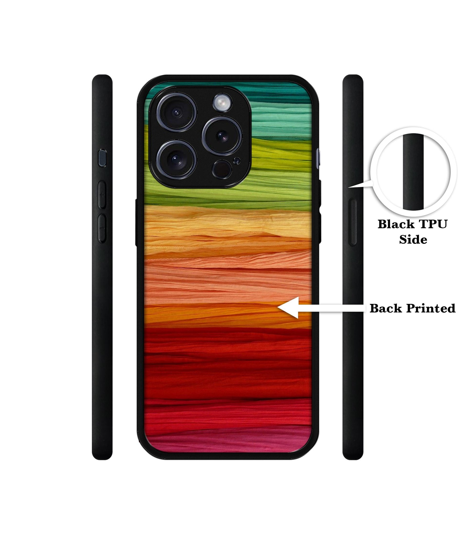 Colorful Thread Designer 2D Printed Back Case Cover for Apple iPhone 15 Pro