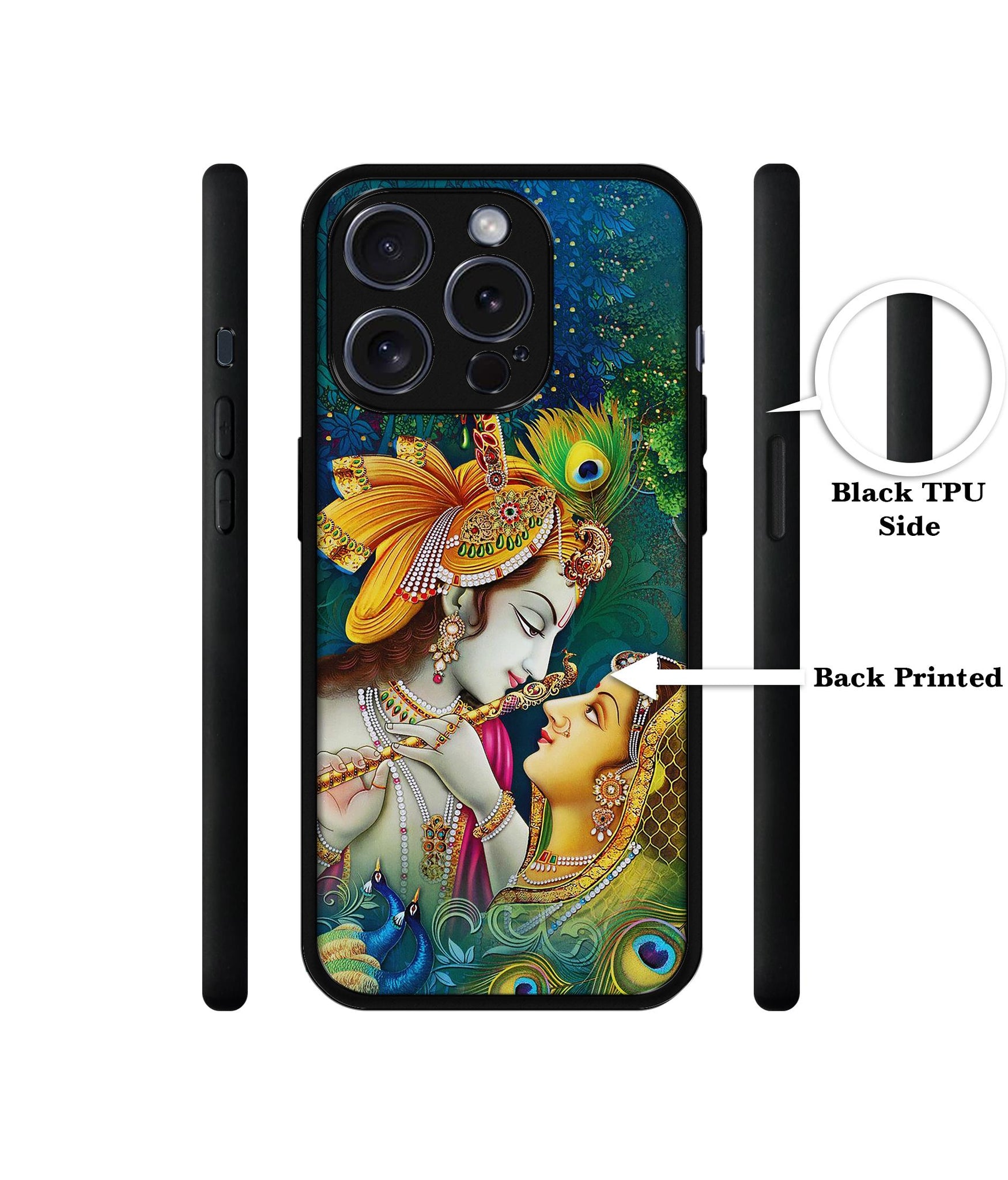 Radha Kishan Love Designer 2D Printed Back Case Cover for Apple iPhone 15 Pro