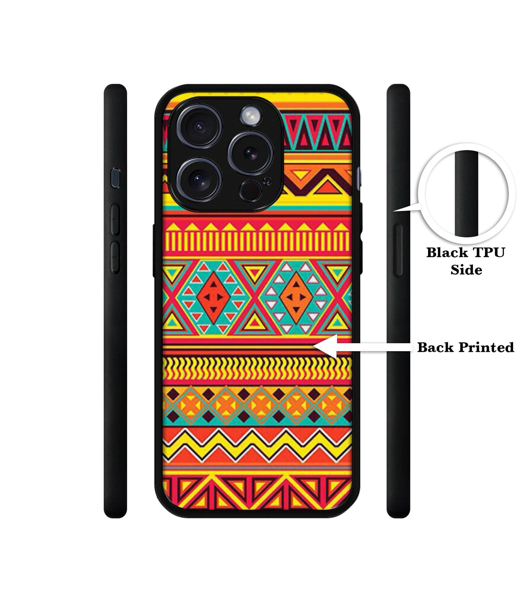 Artistic Rangoli Designer 2D Printed Back Case Cover for Apple iPhone 15 Pro