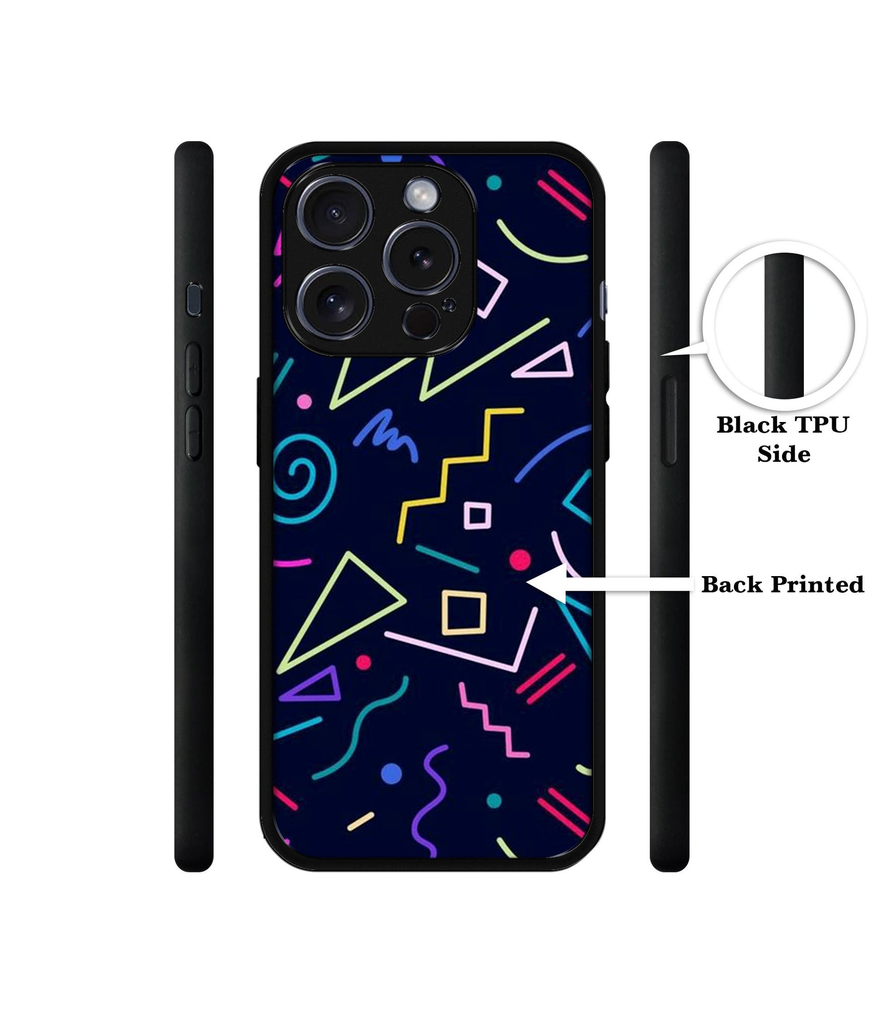 Retro Abstract Designer 2D Printed Back Case Cover for Apple iPhone 15 Pro