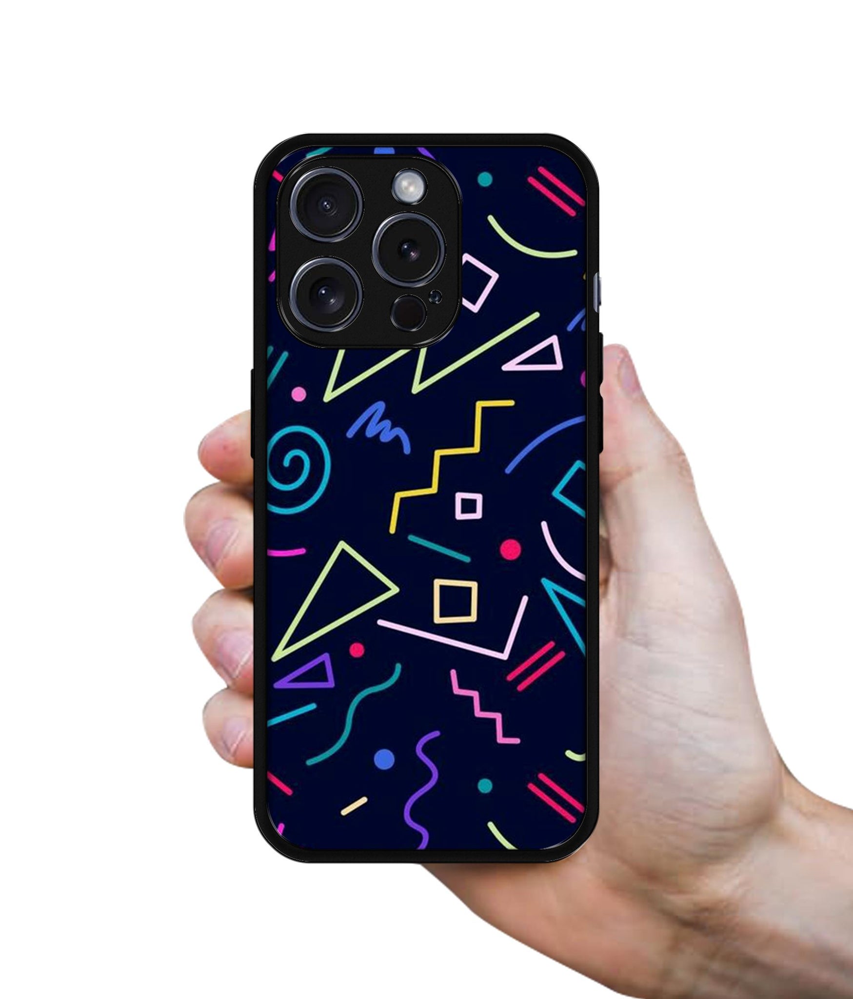 Retro Abstract Designer 2D Printed Back Case Cover for Apple iPhone 15 Pro