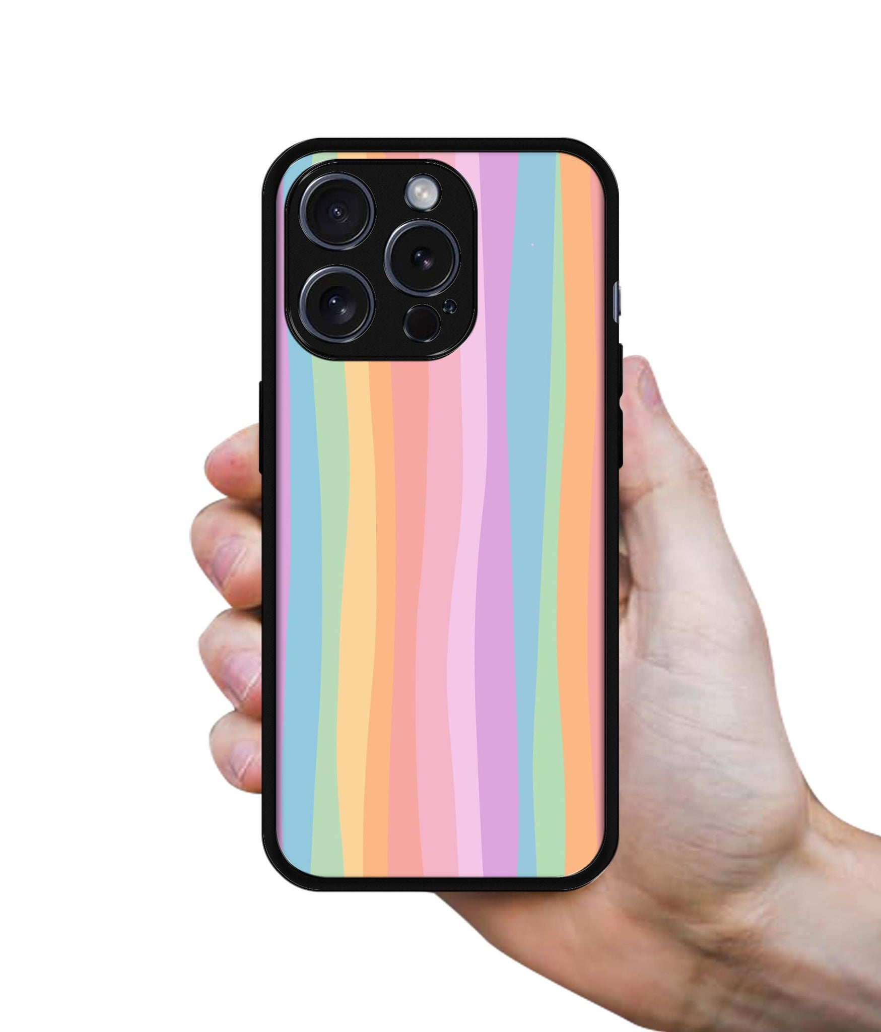 Cool Rainbow Designer 2D Printed Back Case Cover for Apple iPhone 15 Pro