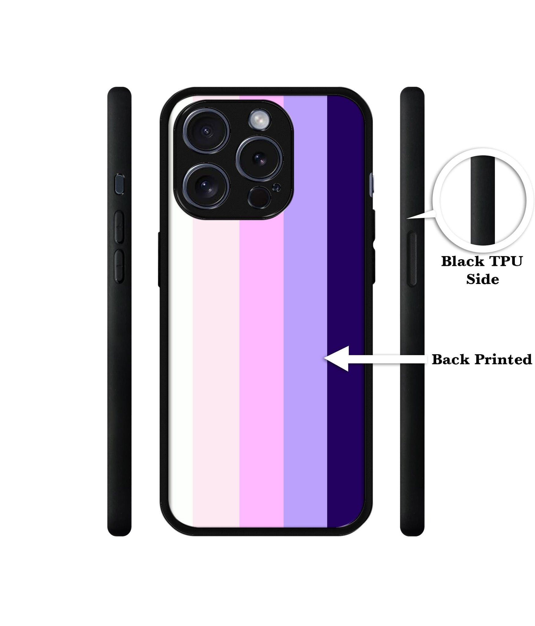 Pink and Purple Lines Designer 2D Printed Back Case Cover for Apple iPhone 15 Pro